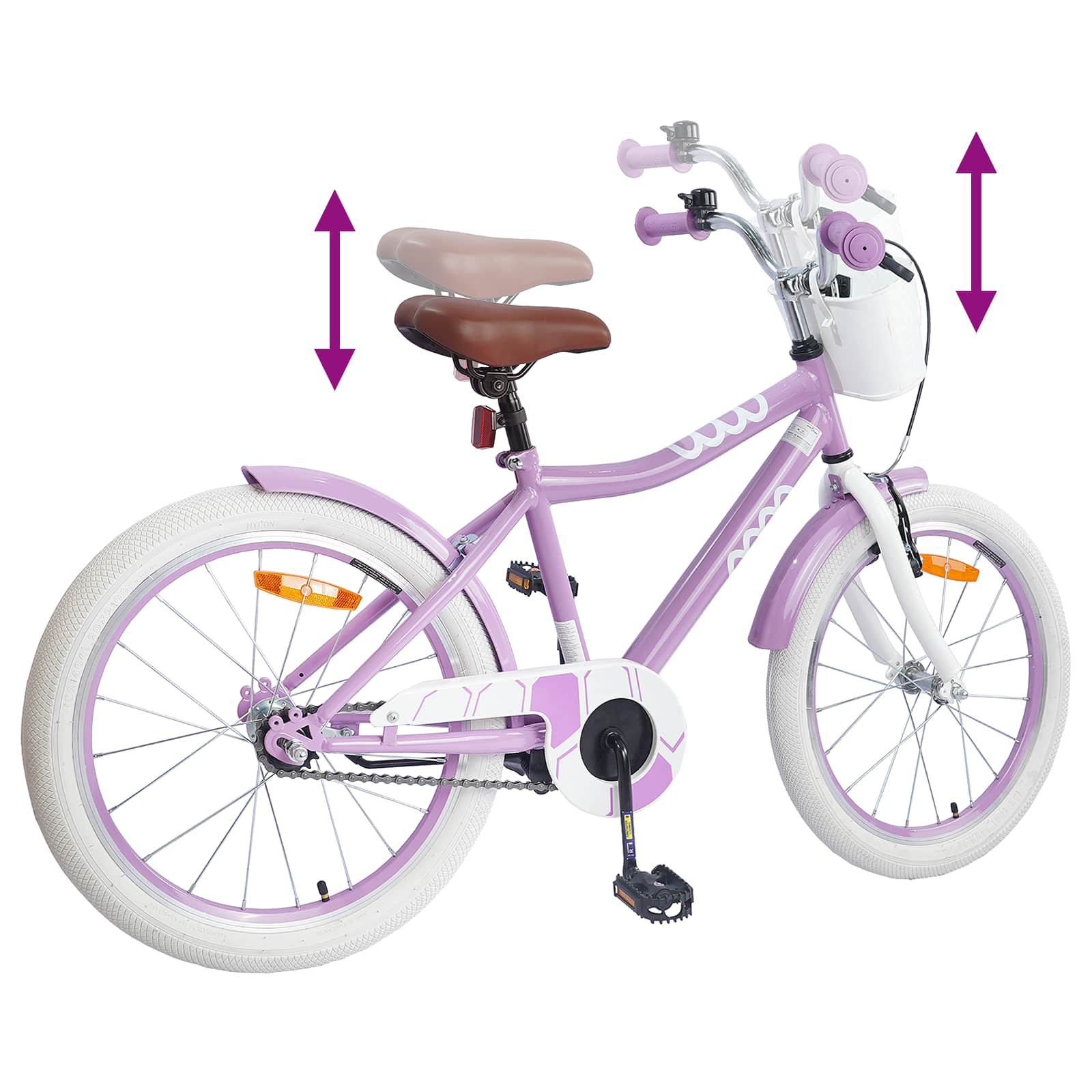 Kinderfiets 20 Inch voor 6-11 jaar oud Paars is nu te koop bij PeponiXL, paradijselijk wonen!