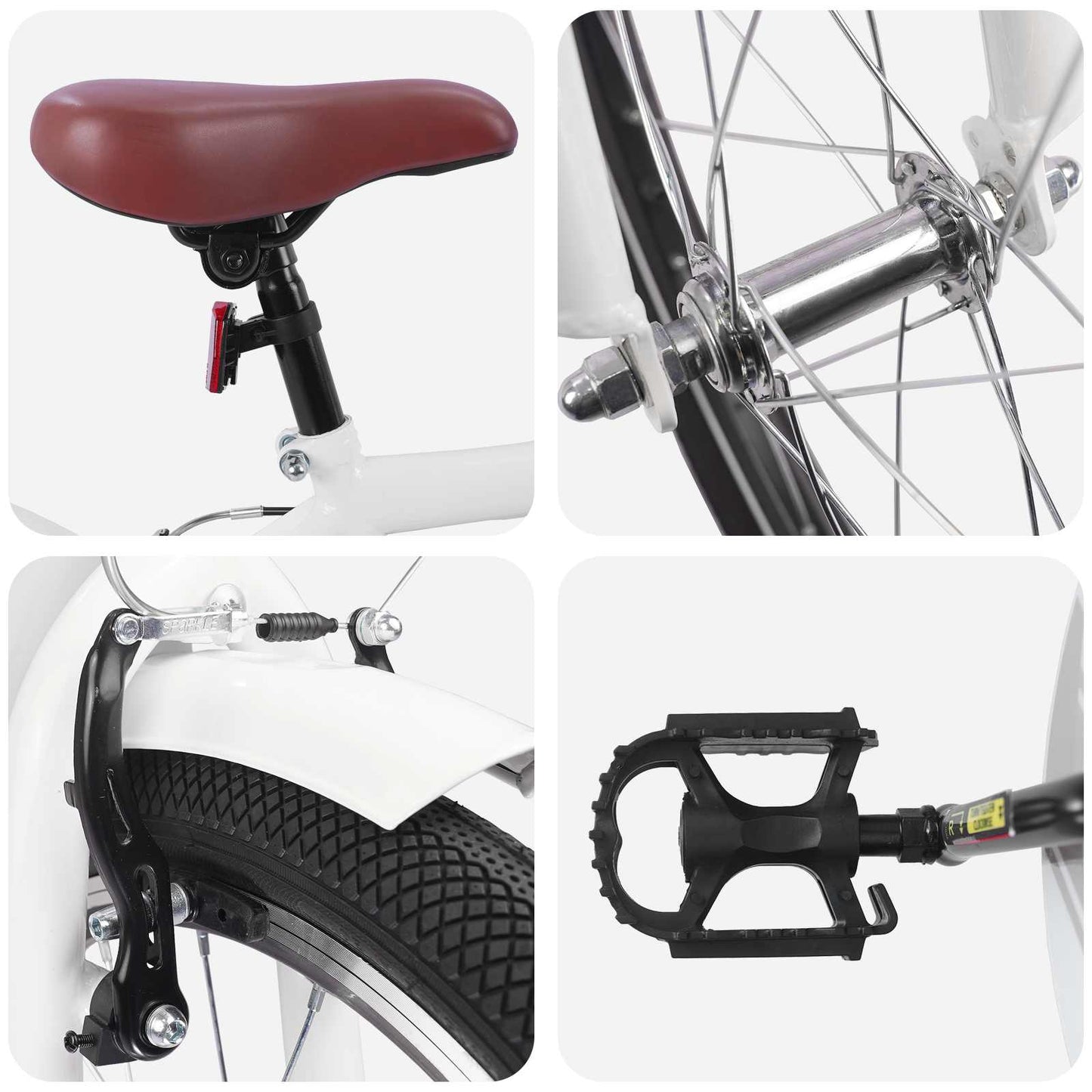 Kinderfiets 18 Inch voor 5-7 jaar wit is nu te koop bij PeponiXL, paradijselijk wonen!