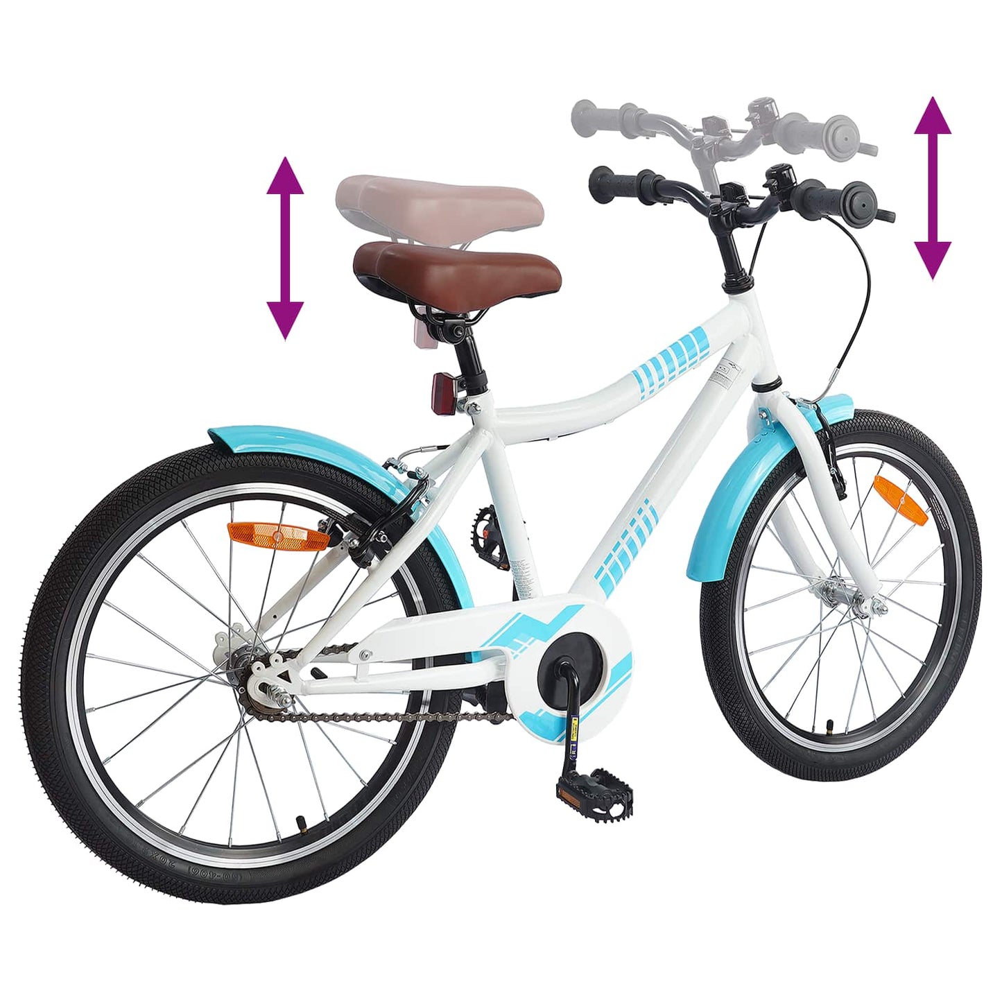 Kinderfiets 18 Inch voor 5-7 jaar Lichtblauw is nu te koop bij PeponiXL, paradijselijk wonen!