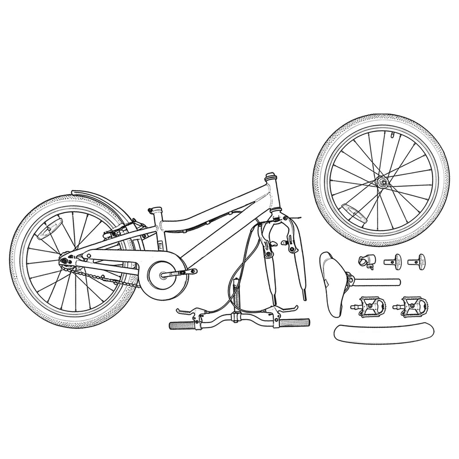 Kinderfiets 18 Inch voor 5-7 jaar Lichtroze is nu te koop bij PeponiXL, paradijselijk wonen!