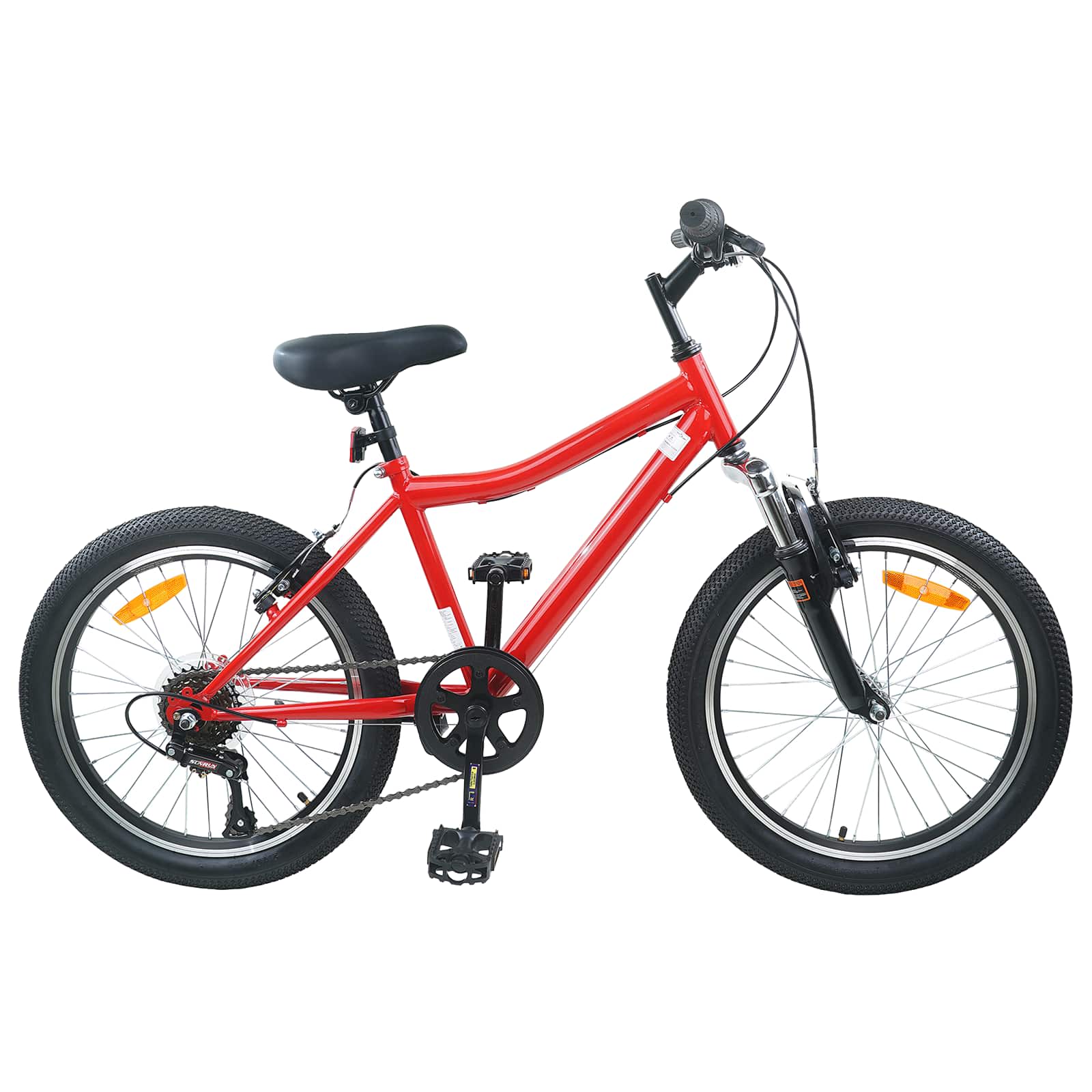 Kinderfiets 24 Inch 6-Speed voor 8-12 jaar oud Rood is nu te koop bij PeponiXL, paradijselijk wonen!