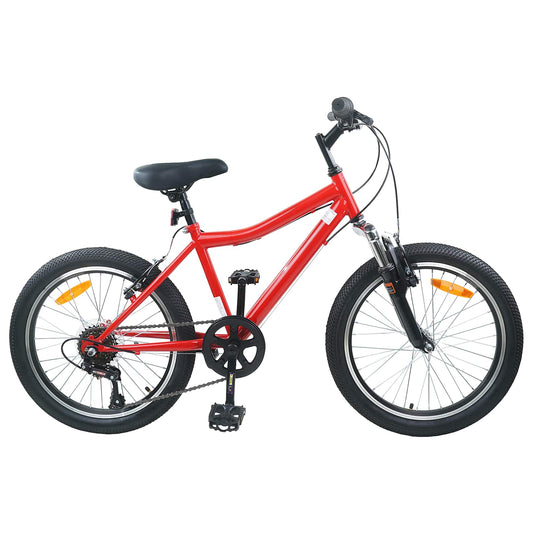 Kinderfiets 24 Inch 6-Speed voor 8-12 jaar oud Rood is nu te koop bij PeponiXL, paradijselijk wonen!