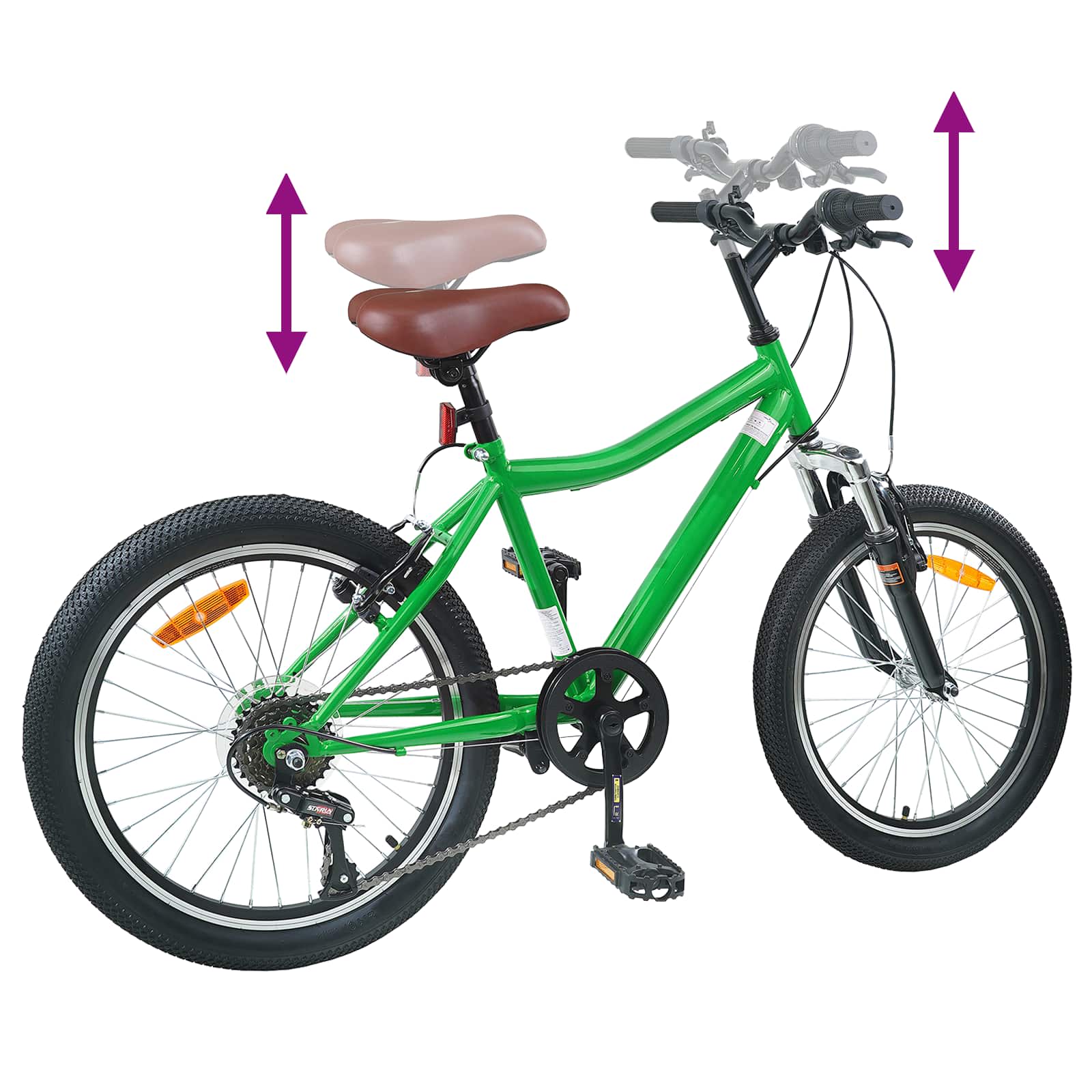 Kinderfiets 20 Inch 6-Speed voor 6-11 jaar oud Groen is nu te koop bij PeponiXL, paradijselijk wonen!