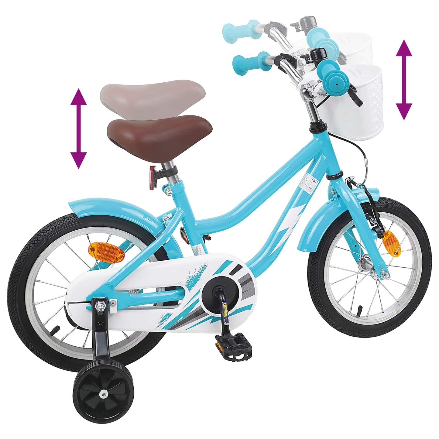 Kinderfiets 14 Inch voor 3-5 jaar oud Lichtblauw is nu te koop bij PeponiXL, paradijselijk wonen!