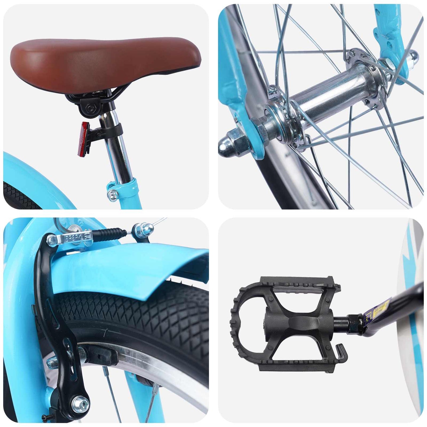 Kinderfiets 18 Inch voor 5-7 jaar Lichtblauw is nu te koop bij PeponiXL, paradijselijk wonen!