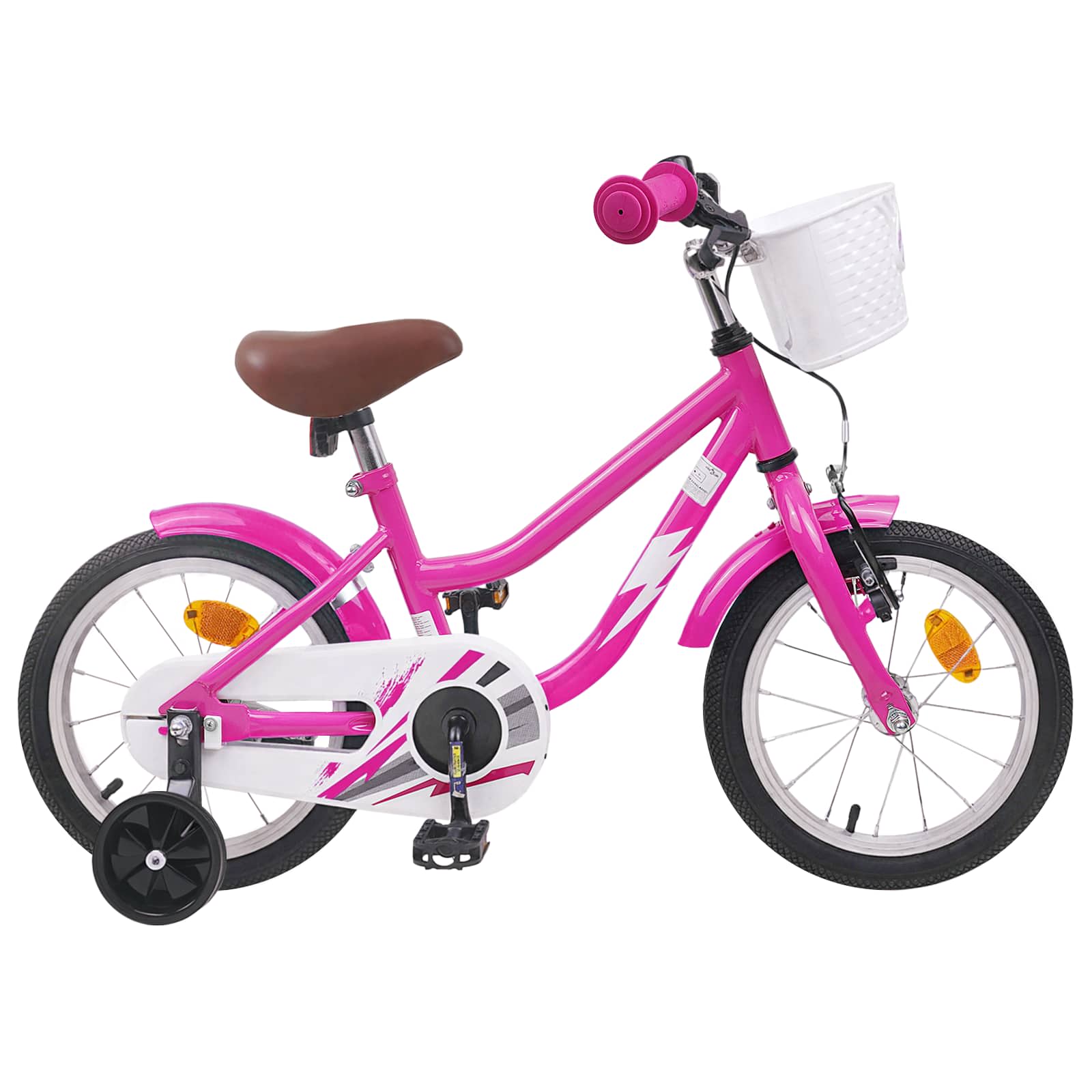 Kinderfiets 14 Inch voor 3-5 jaar oud Donkerroze is nu te koop bij PeponiXL, paradijselijk wonen!