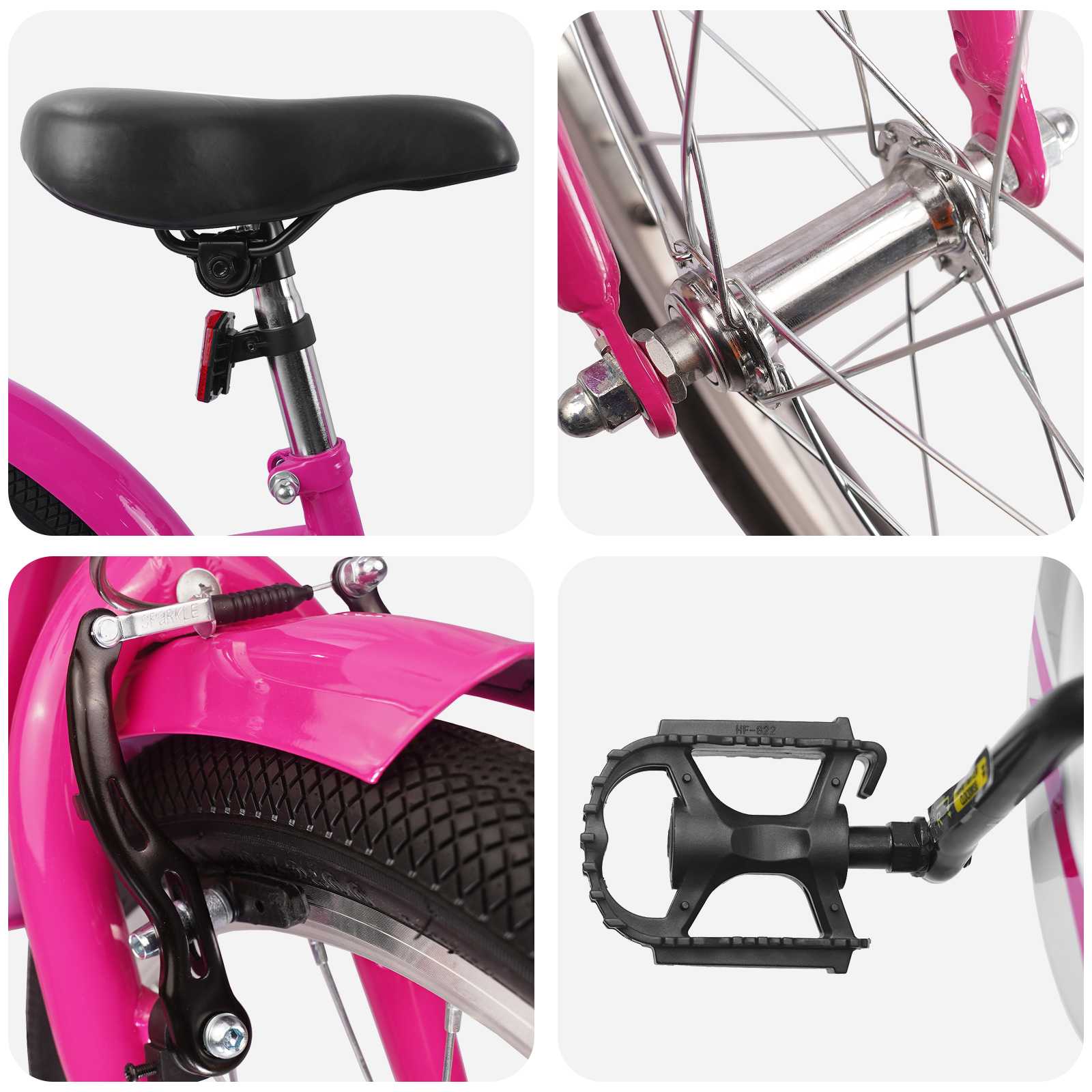 Kinderfiets 18 Inch voor 5-7 jaar Donkerroze is nu te koop bij PeponiXL, paradijselijk wonen!