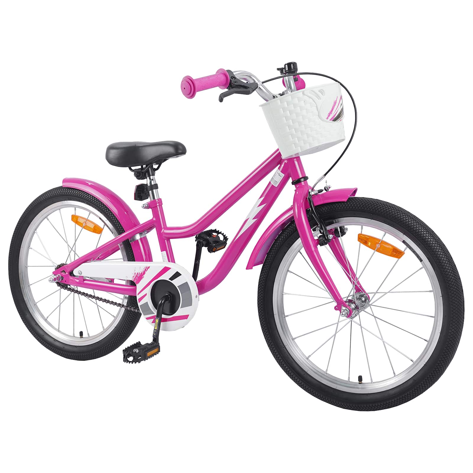 Kinderfiets 18 Inch voor 5-7 jaar Donkerroze is nu te koop bij PeponiXL, paradijselijk wonen!
