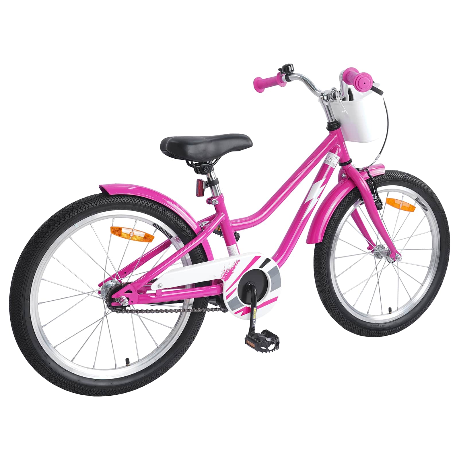 Kinderfiets 18 Inch voor 5-7 jaar Donkerroze is nu te koop bij PeponiXL, paradijselijk wonen!