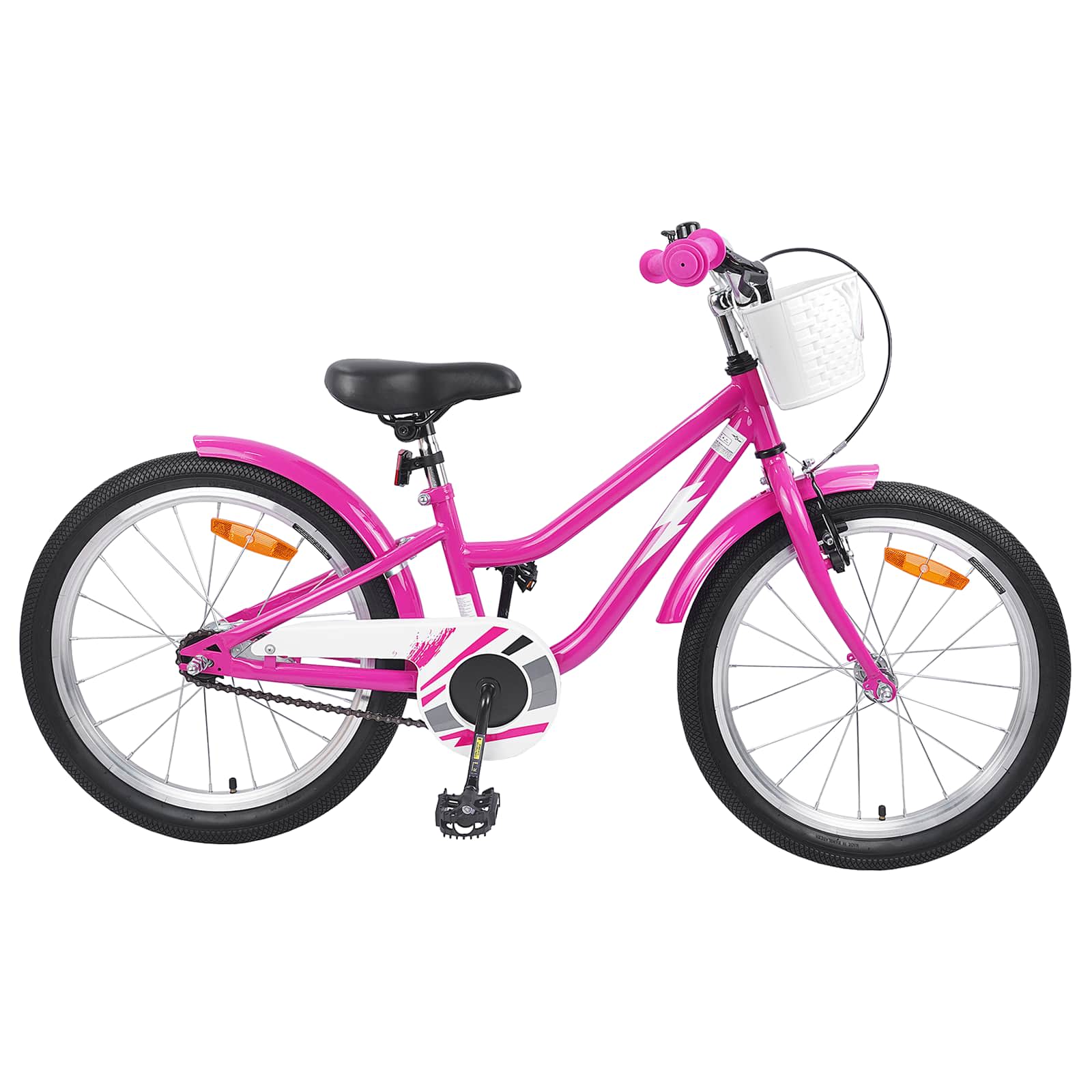 Kinderfiets 18 Inch voor 5-7 jaar Donkerroze is nu te koop bij PeponiXL, paradijselijk wonen!