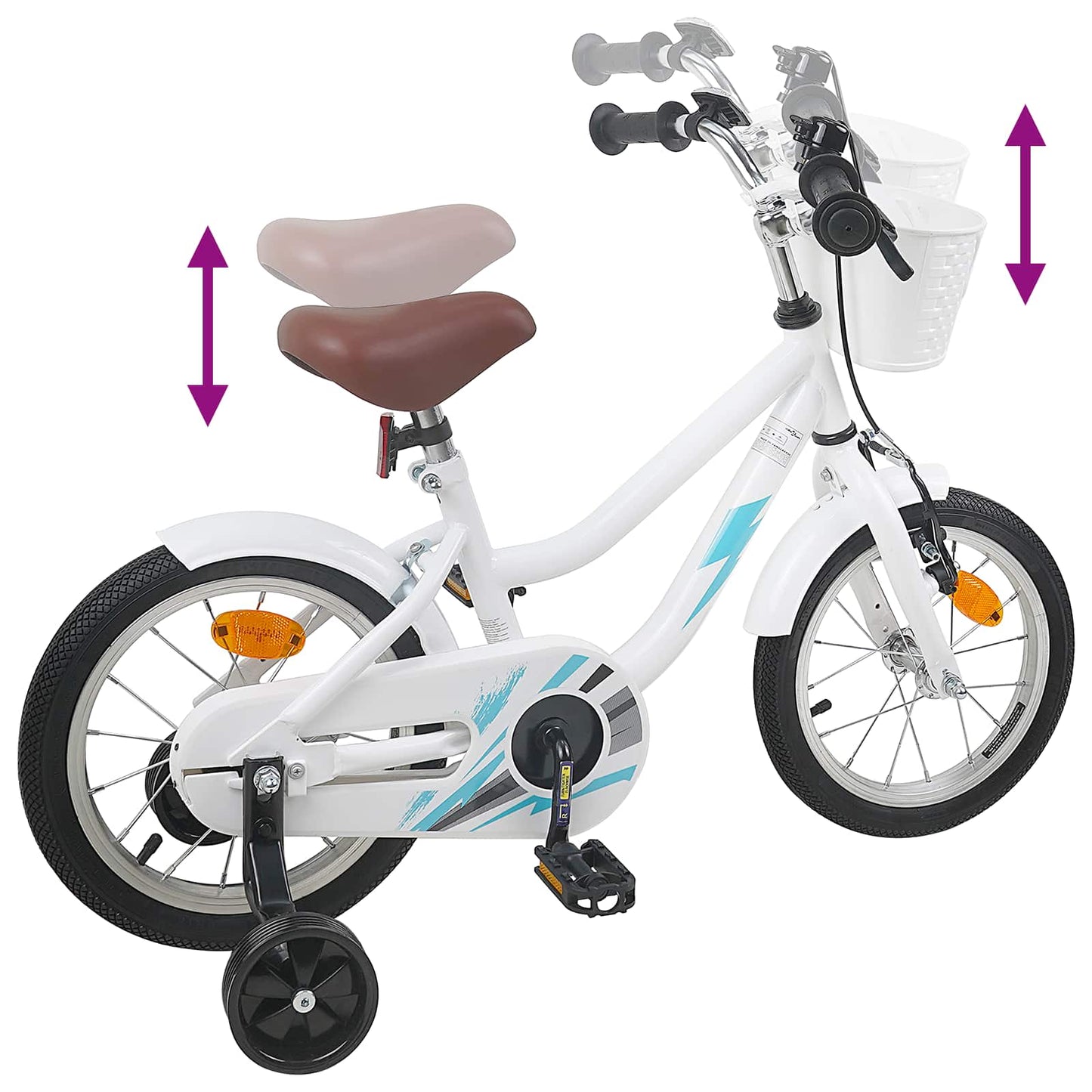 Kinderfiets 14 Inch voor 3-5 jaar oud Wit is nu te koop bij PeponiXL, paradijselijk wonen!