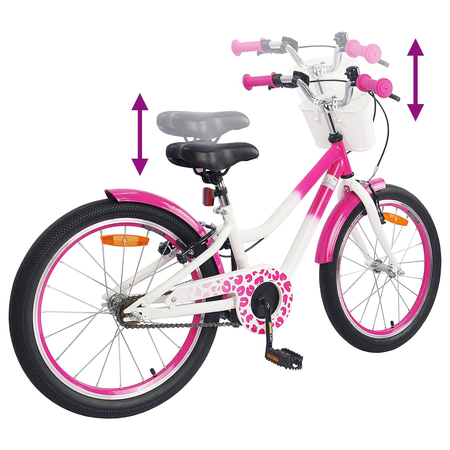 Kinderfiets Met Zijwieltjes 18 Inch voor 5-7 jaar Roze is nu te koop bij PeponiXL, paradijselijk wonen!