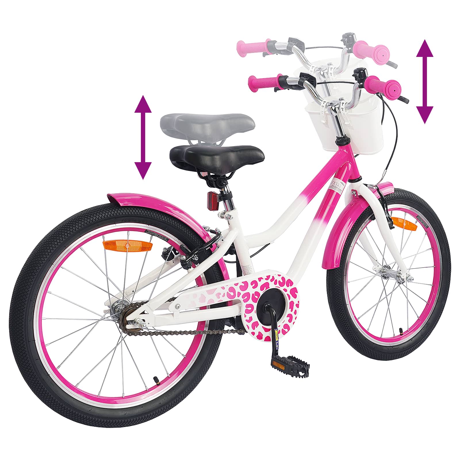 Kinderfiets Met Zijwieltjes 18 Inch voor 5-7 jaar Roze is nu te koop bij PeponiXL, paradijselijk wonen!