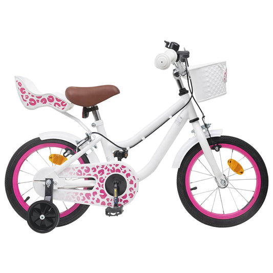 Kinderfiets Met Zijwieltjes 14 Inch voor 3-5 jaar oud Wit is nu te koop bij PeponiXL, paradijselijk wonen!