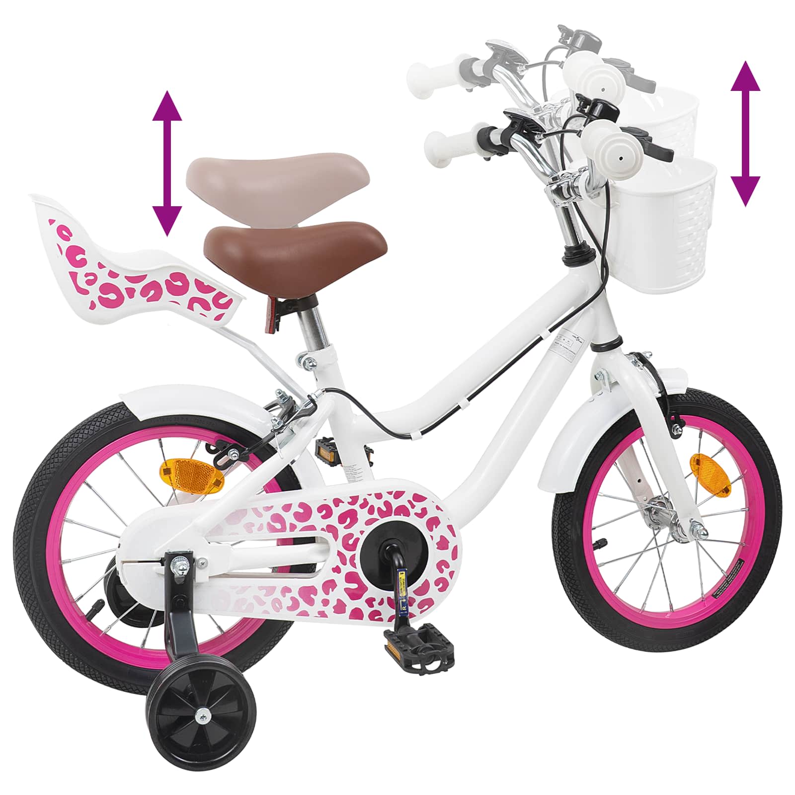 Kinderfiets Met Zijwieltjes 16 Inch voor 4-6 jaar oud Wit is nu te koop bij PeponiXL, paradijselijk wonen!