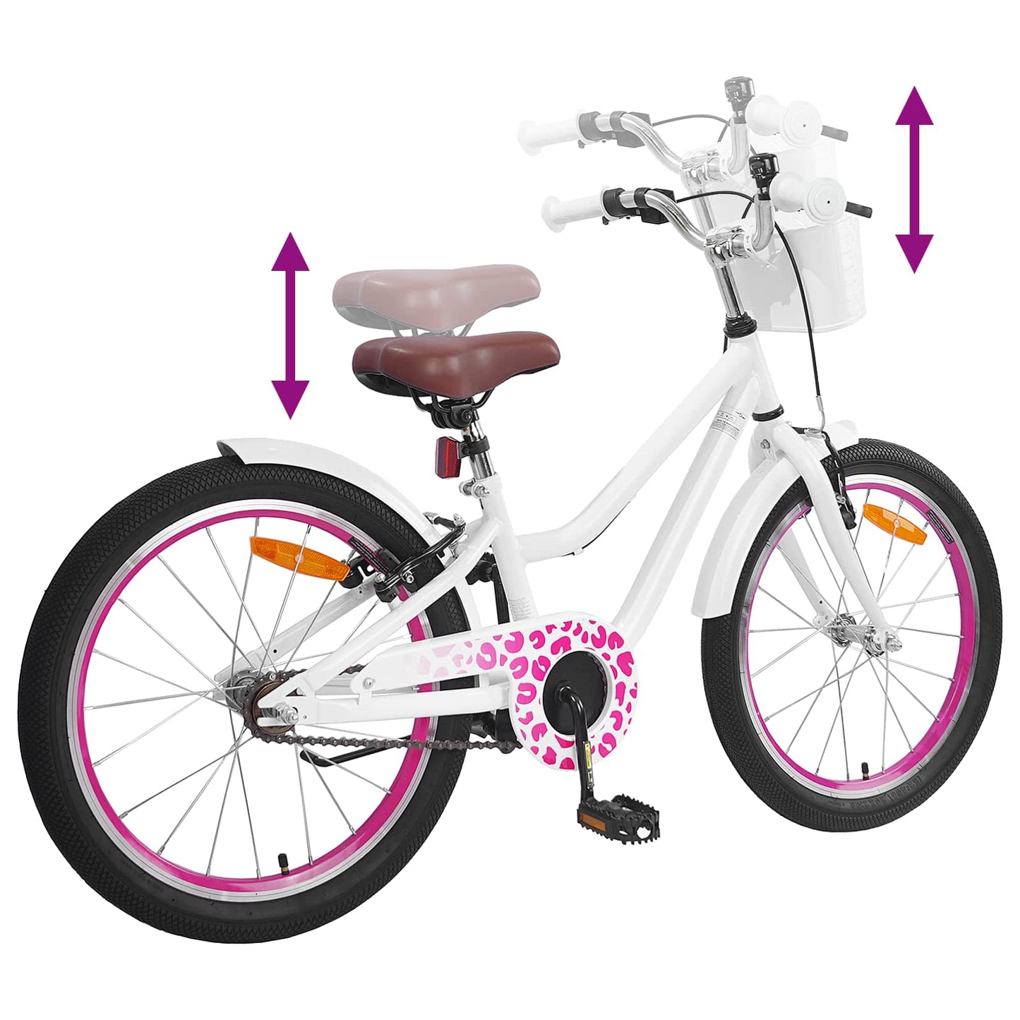 Kinderfiets 18 Inch voor 5-7 jaar Wit is nu te koop bij PeponiXL, paradijselijk wonen!