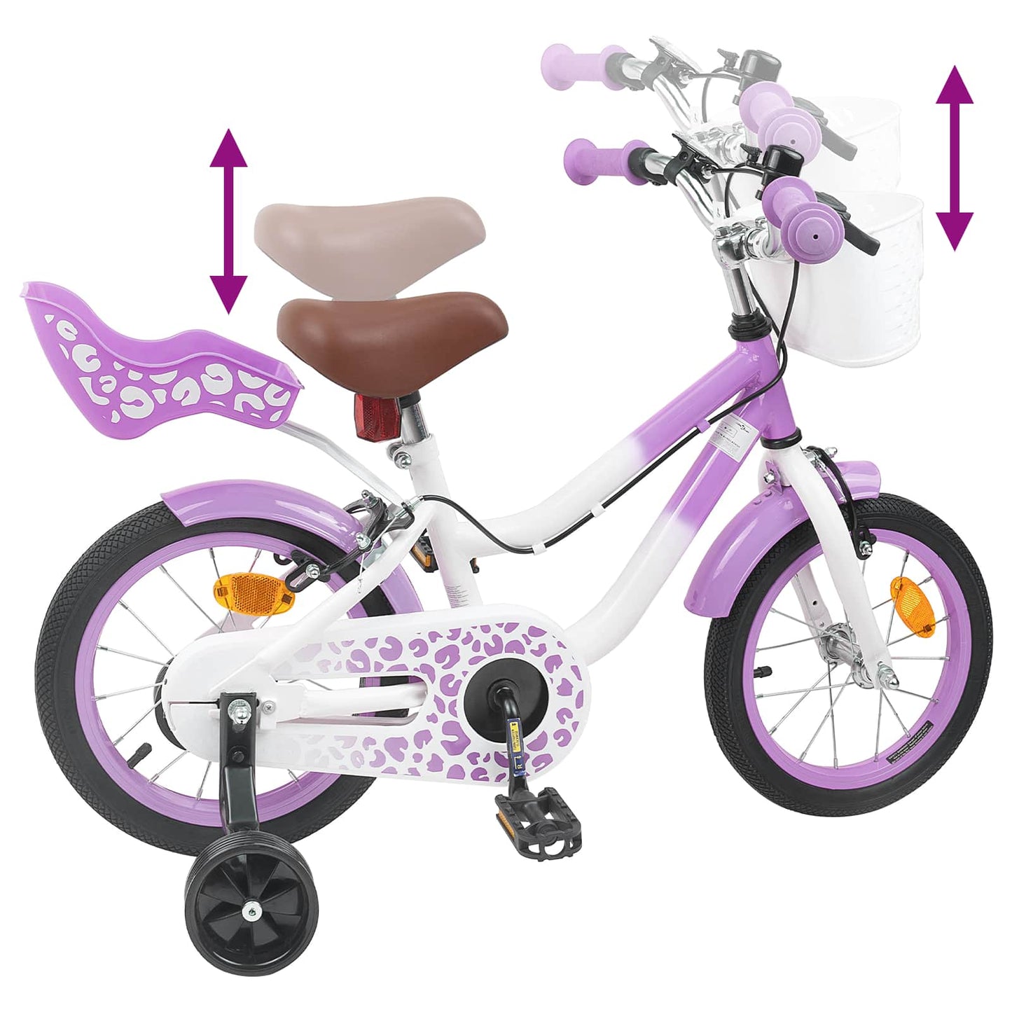 Kinderfiets Met Zijwieltjes 16 Inch voor 4-6 jaar oud Paars is nu te koop bij PeponiXL, paradijselijk wonen!
