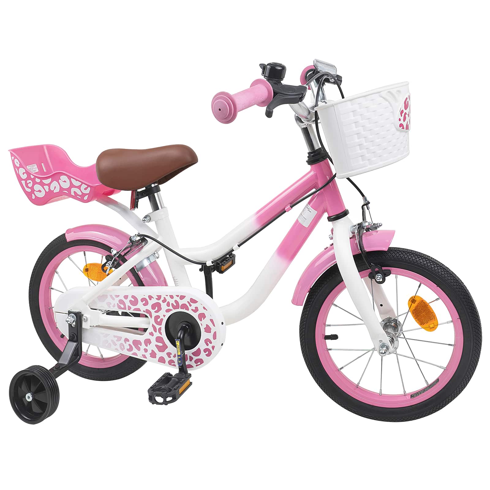 Kinderfiets Met Zijwieltjes 14 Inch voor 3-5 jaar oud Lichtroze is nu te koop bij PeponiXL, paradijselijk wonen!