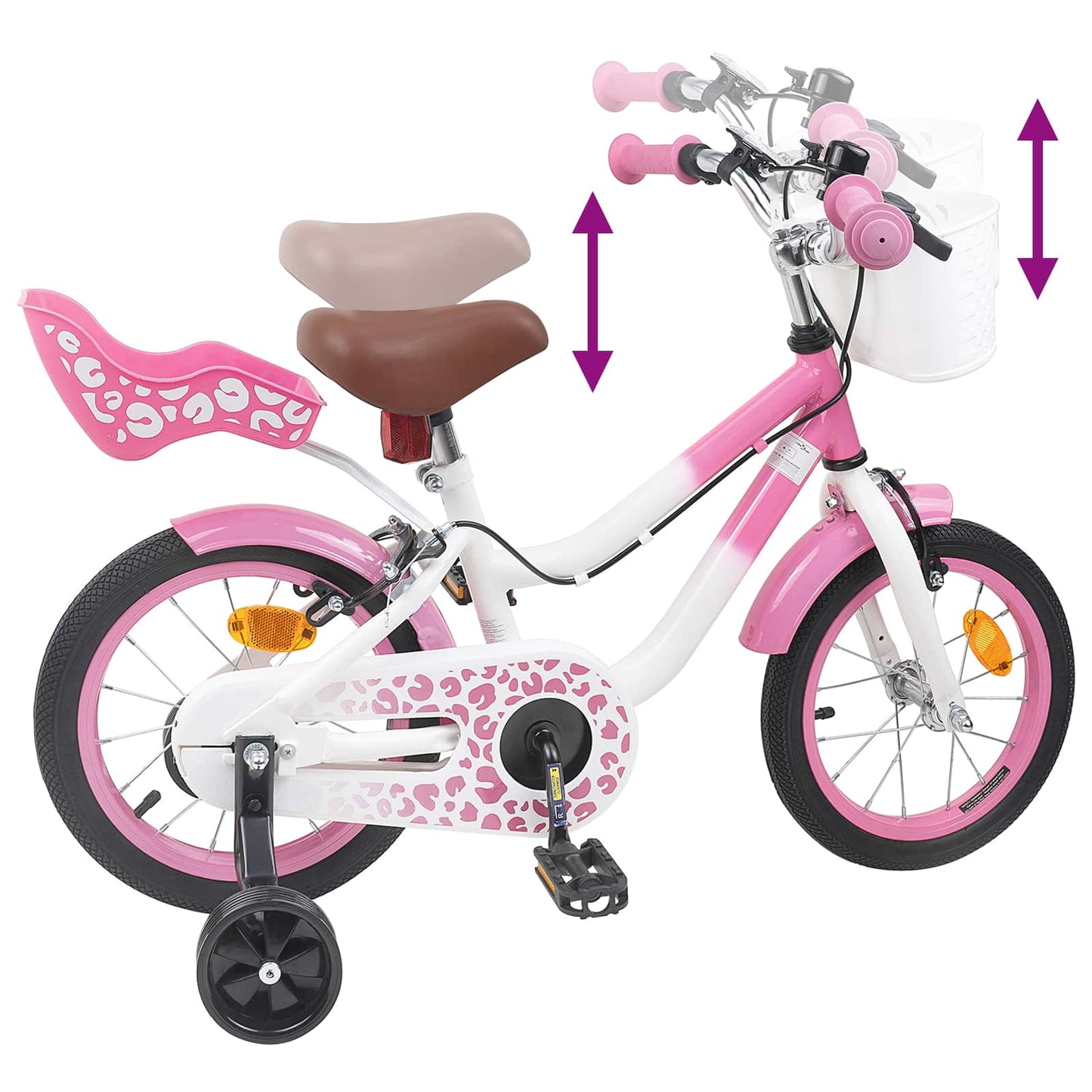 Kinderfiets Met Zijwieltjes 14 Inch voor 3-5 jaar oud Lichtroze is nu te koop bij PeponiXL, paradijselijk wonen!