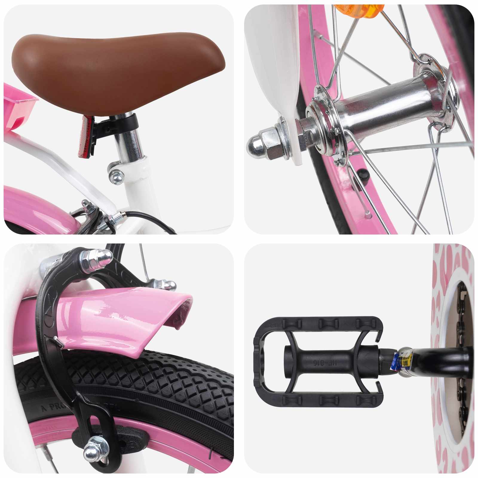 Kinderfiets Met Zijwieltjes 16 Inch voor 4-6 jaar oud Lichtroze is nu te koop bij PeponiXL, paradijselijk wonen!