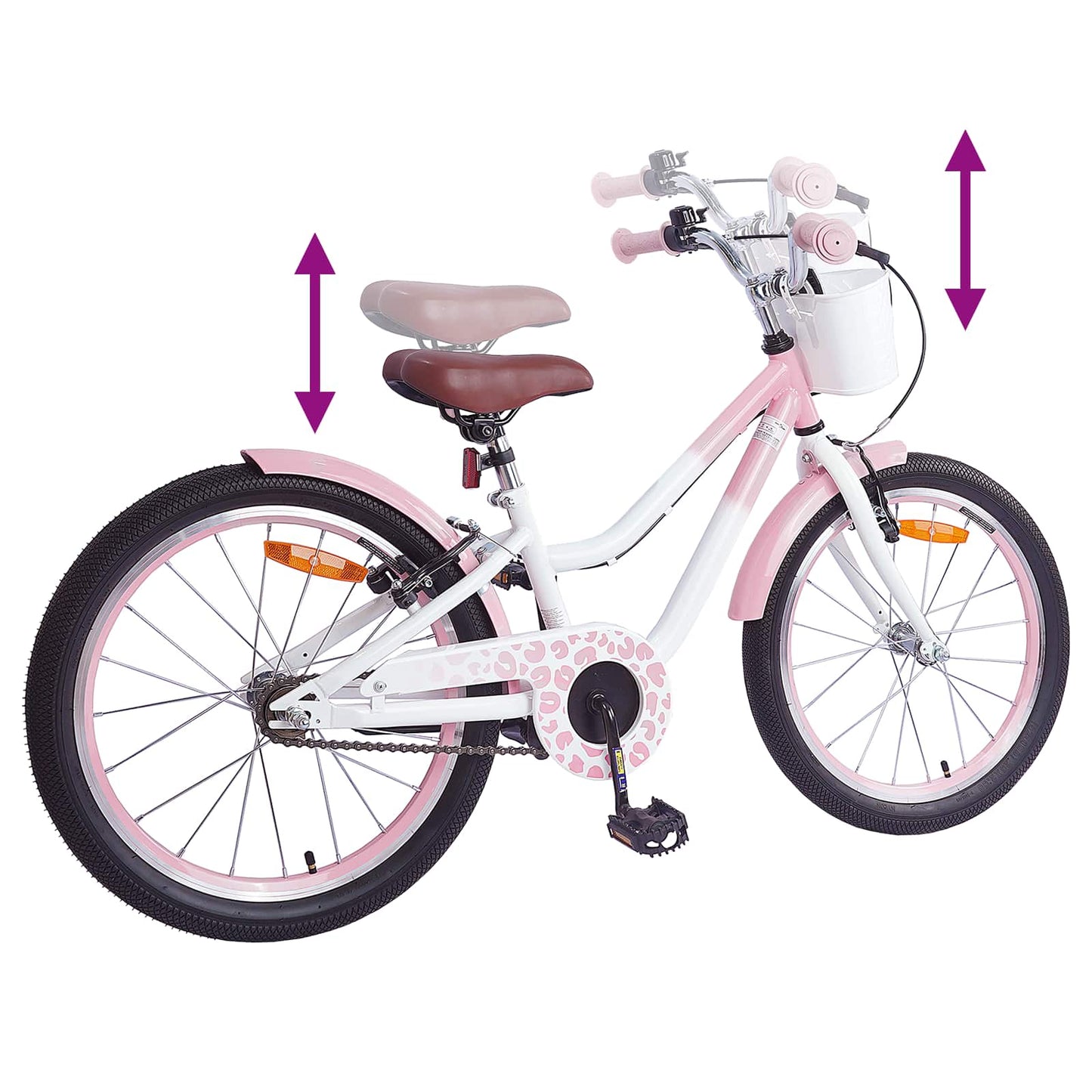 Kinderfiets 18 Inch voor 5-7 jaar Lichtroze is nu te koop bij PeponiXL, paradijselijk wonen!