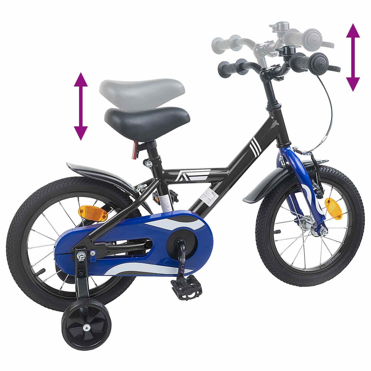 Kinderfiets 14 Inch voor 3-5 jaar oud Zwart is nu te koop bij PeponiXL, paradijselijk wonen!