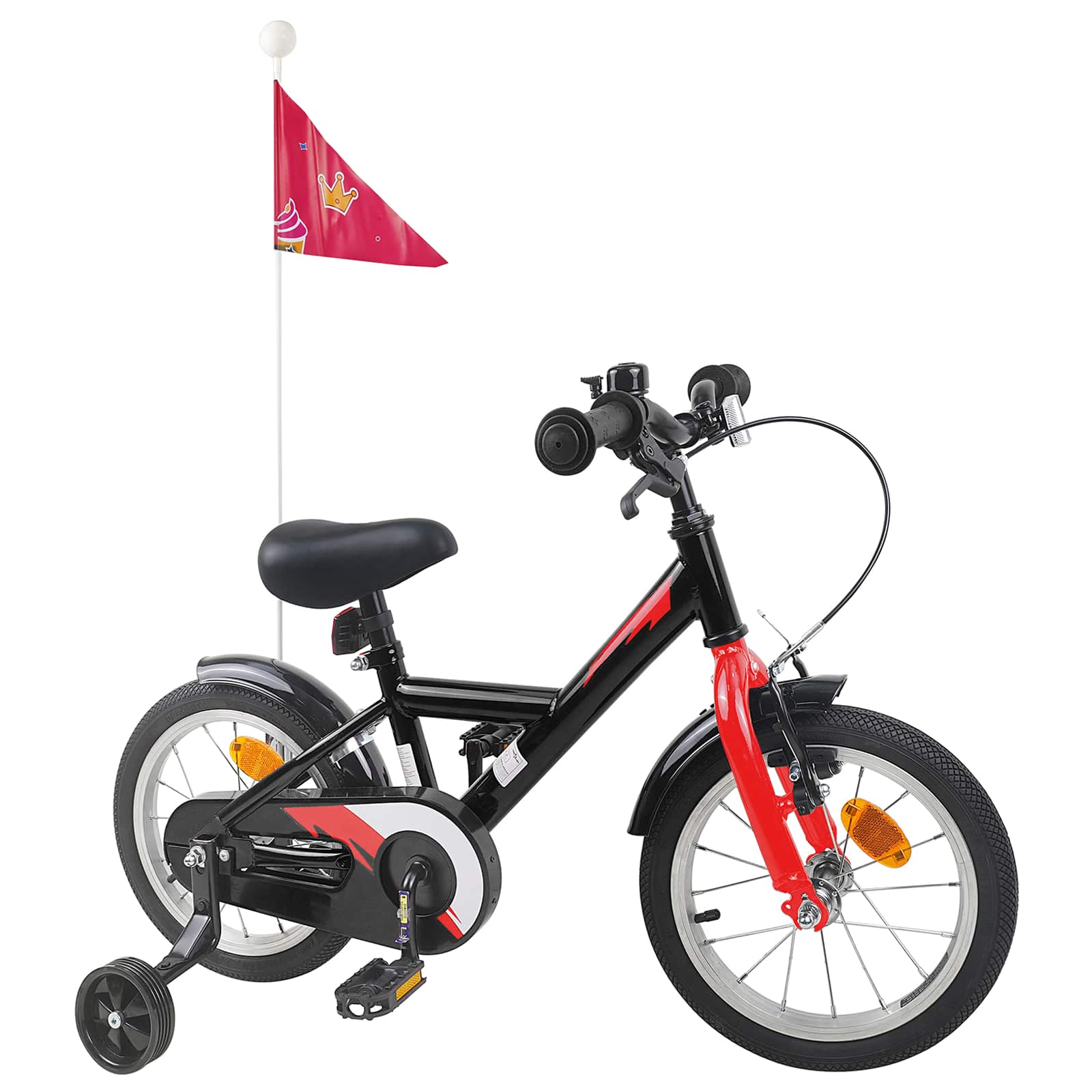 Kinderfiets 16 Inch voor 4-6 jaar oud Zwart is nu te koop bij PeponiXL, paradijselijk wonen!