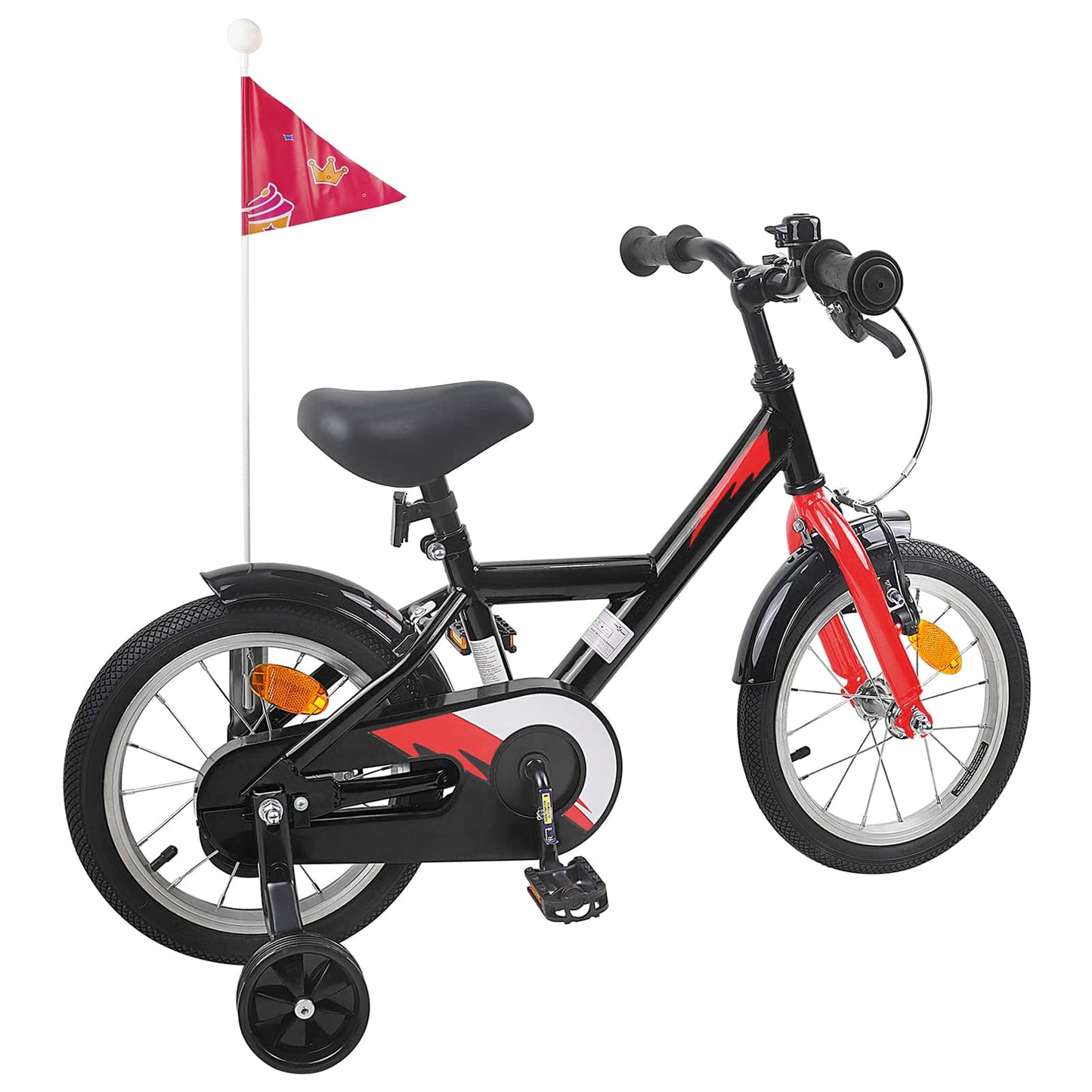 Kinderfiets 16 Inch voor 4-6 jaar oud Zwart is nu te koop bij PeponiXL, paradijselijk wonen!