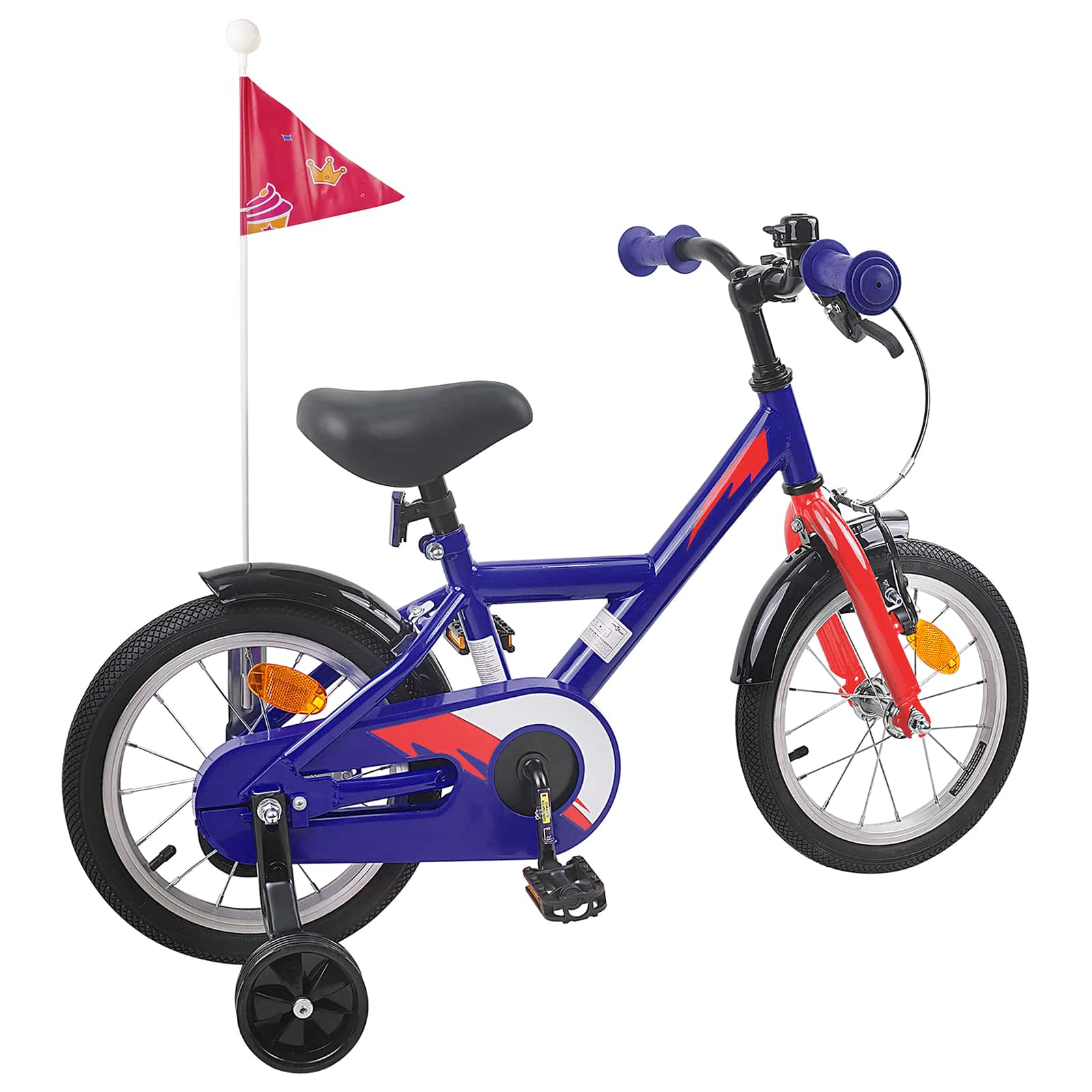 Kinderfiets 14 Inch voor 3-5 jaar oud Donkerblauw is nu te koop bij PeponiXL, paradijselijk wonen!