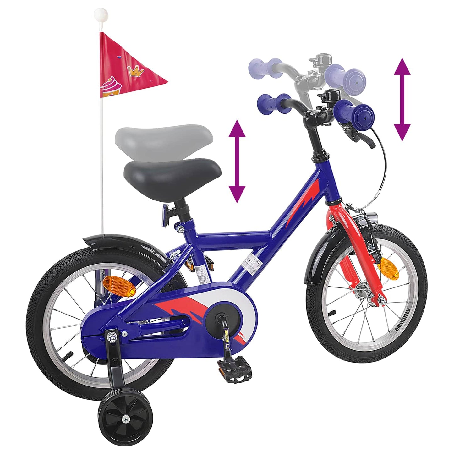 Kinderfiets 16 Inch voor 4-6 jaar oud Donkerblauw is nu te koop bij PeponiXL, paradijselijk wonen!