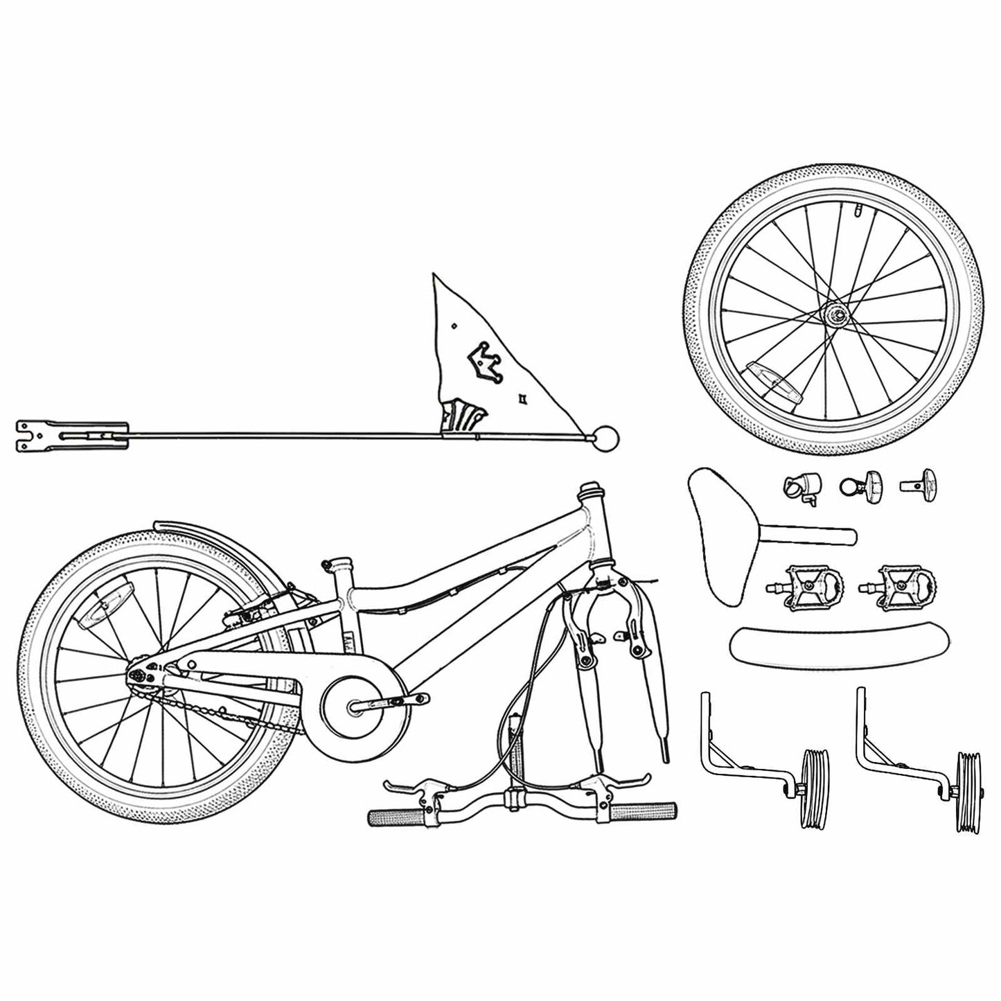 Kinderfiets 14 Inch voor 3-5 jaar oud Groen is nu te koop bij PeponiXL, paradijselijk wonen!