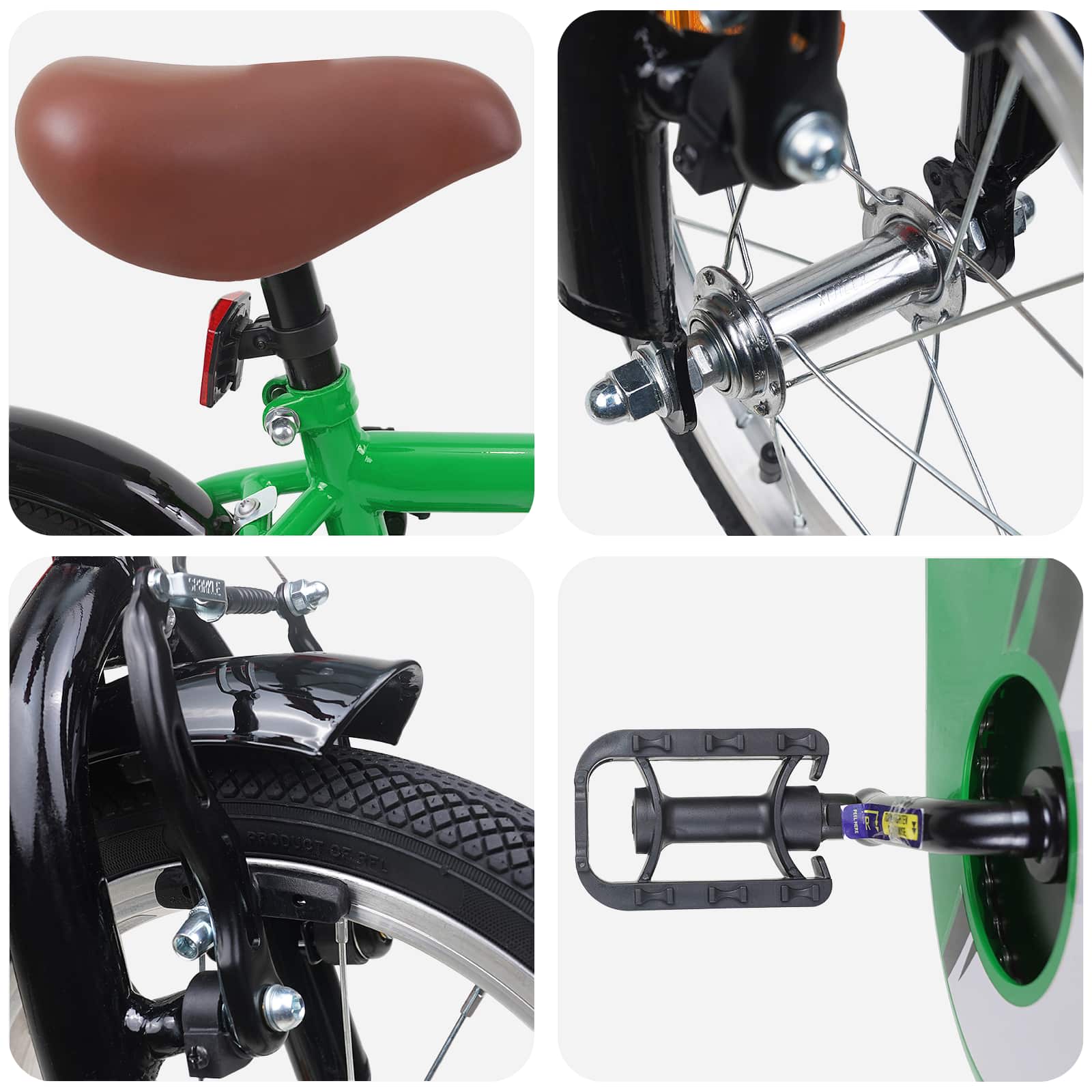 Kinderfiets 16 Inch voor 4-6 jaar oud Groen is nu te koop bij PeponiXL, paradijselijk wonen!