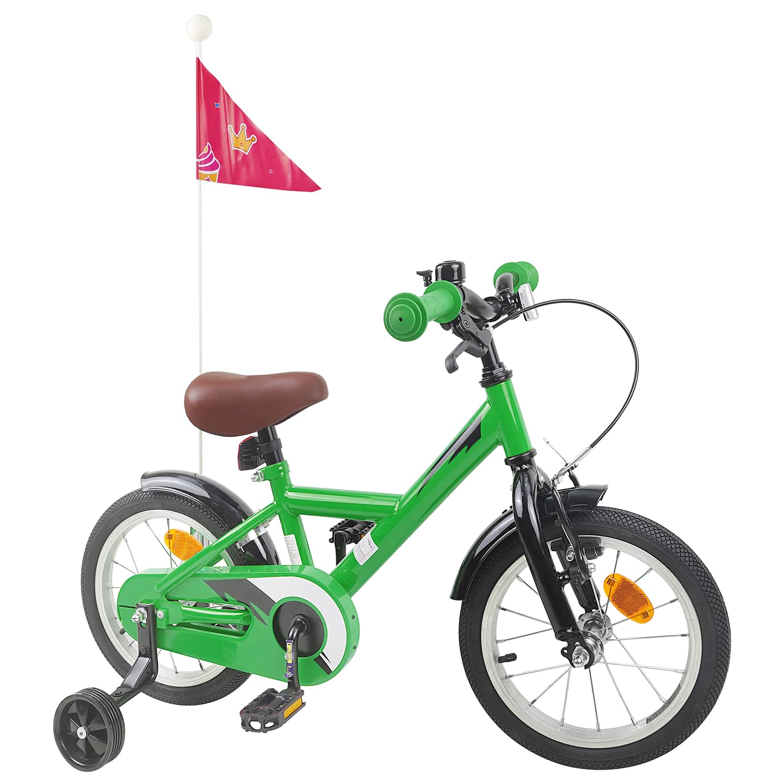 Kinderfiets 16 Inch voor 4-6 jaar oud Groen is nu te koop bij PeponiXL, paradijselijk wonen!