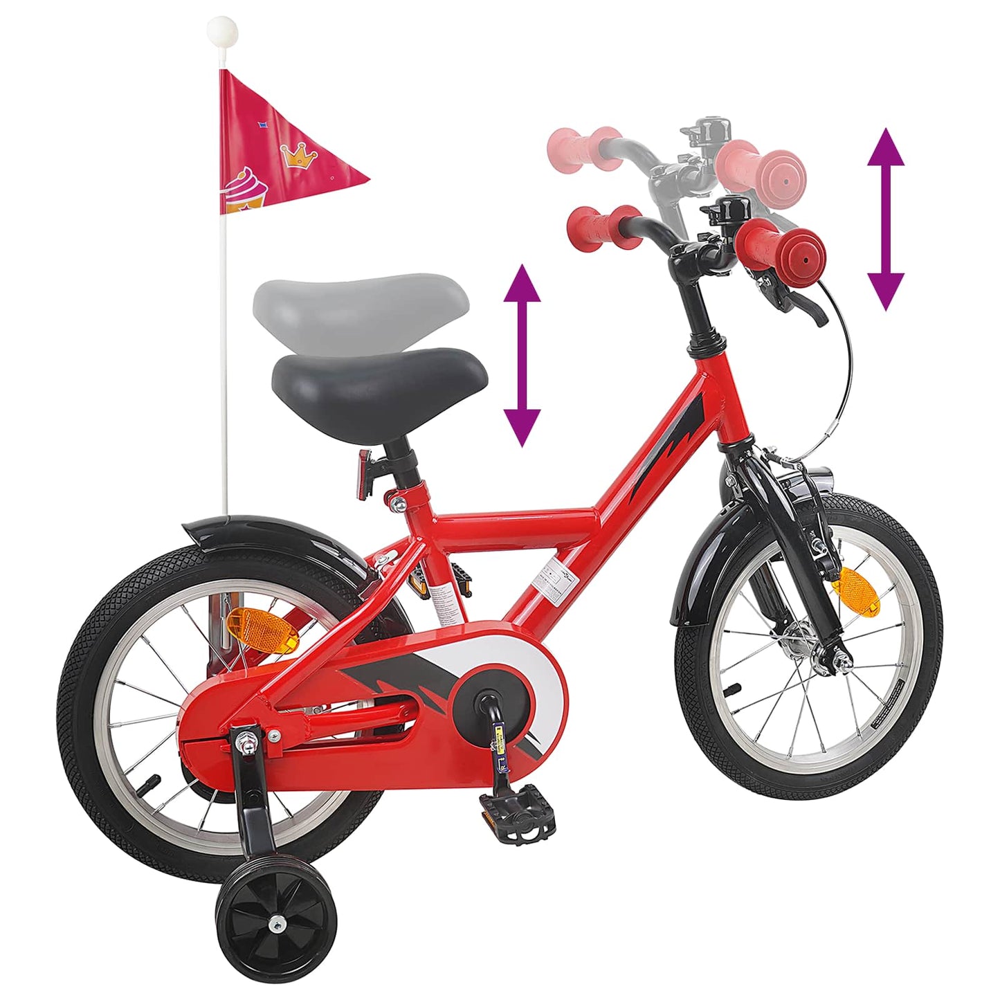 Kinderfiets 16 Inch voor 4-6 jaar oud Rood is nu te koop bij PeponiXL, paradijselijk wonen!