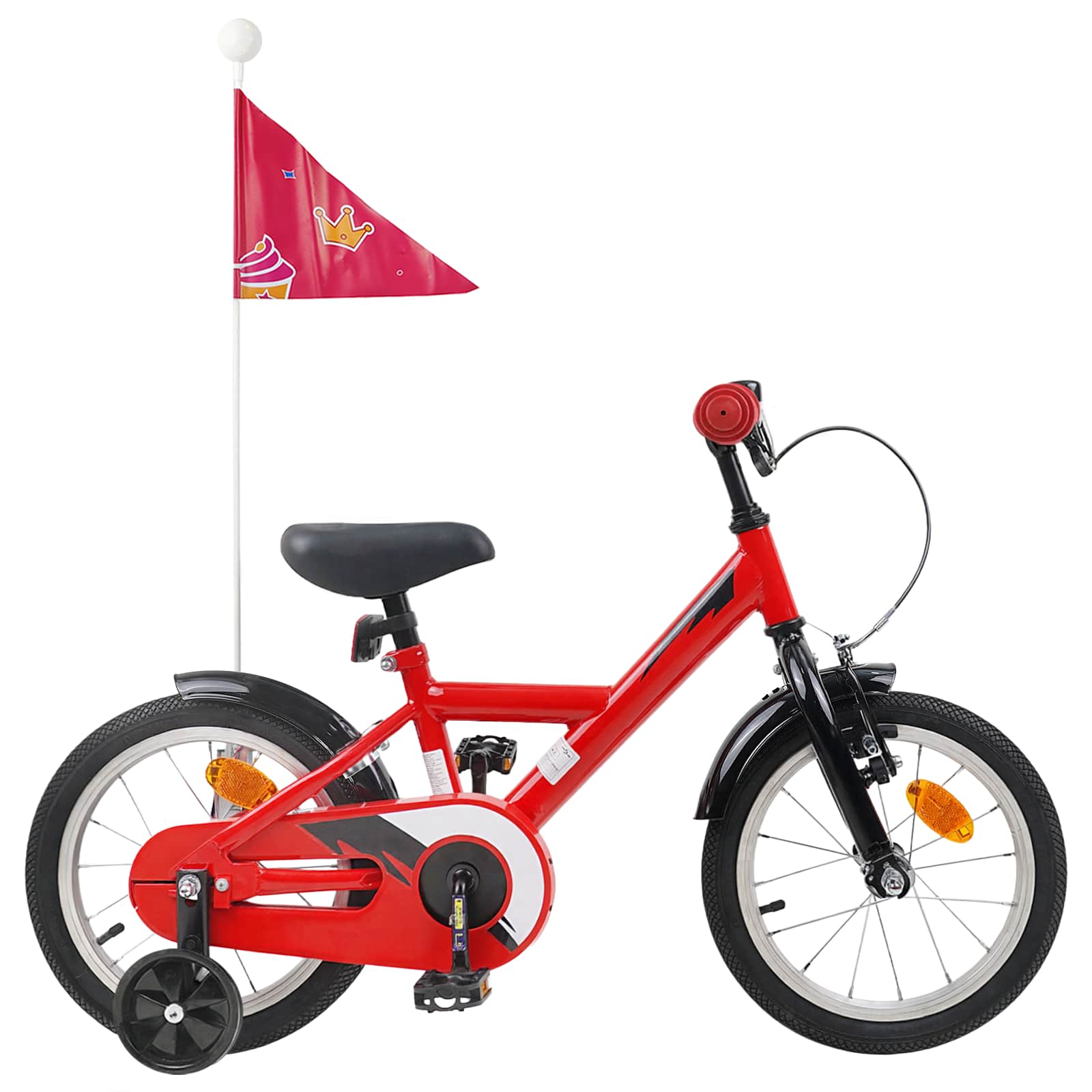 Kinderfiets 16 Inch voor 4-6 jaar oud Rood is nu te koop bij PeponiXL, paradijselijk wonen!