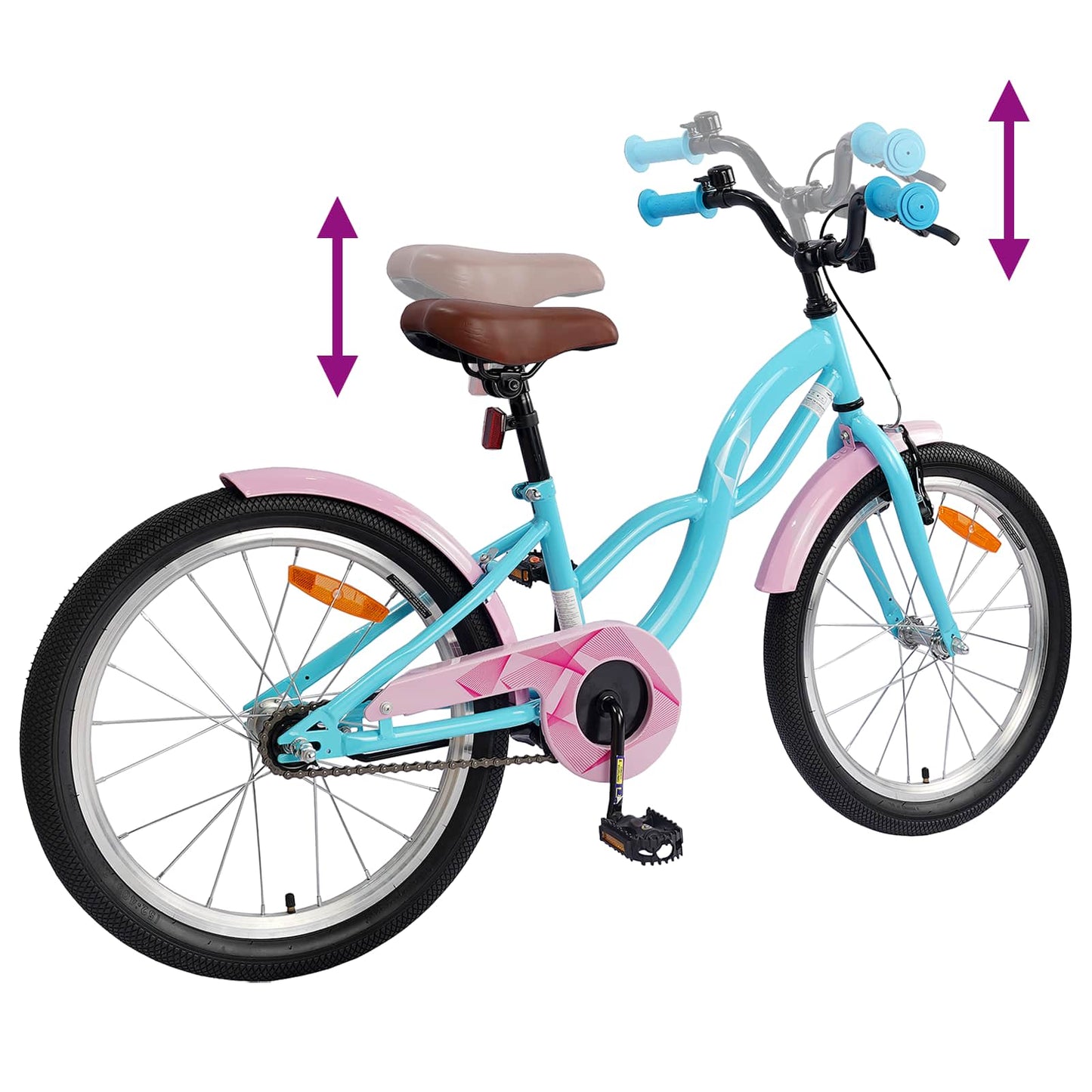 Kinderfiets 18 Inch voor 5-7 jaar Lichtblauw is nu te koop bij PeponiXL, paradijselijk wonen!