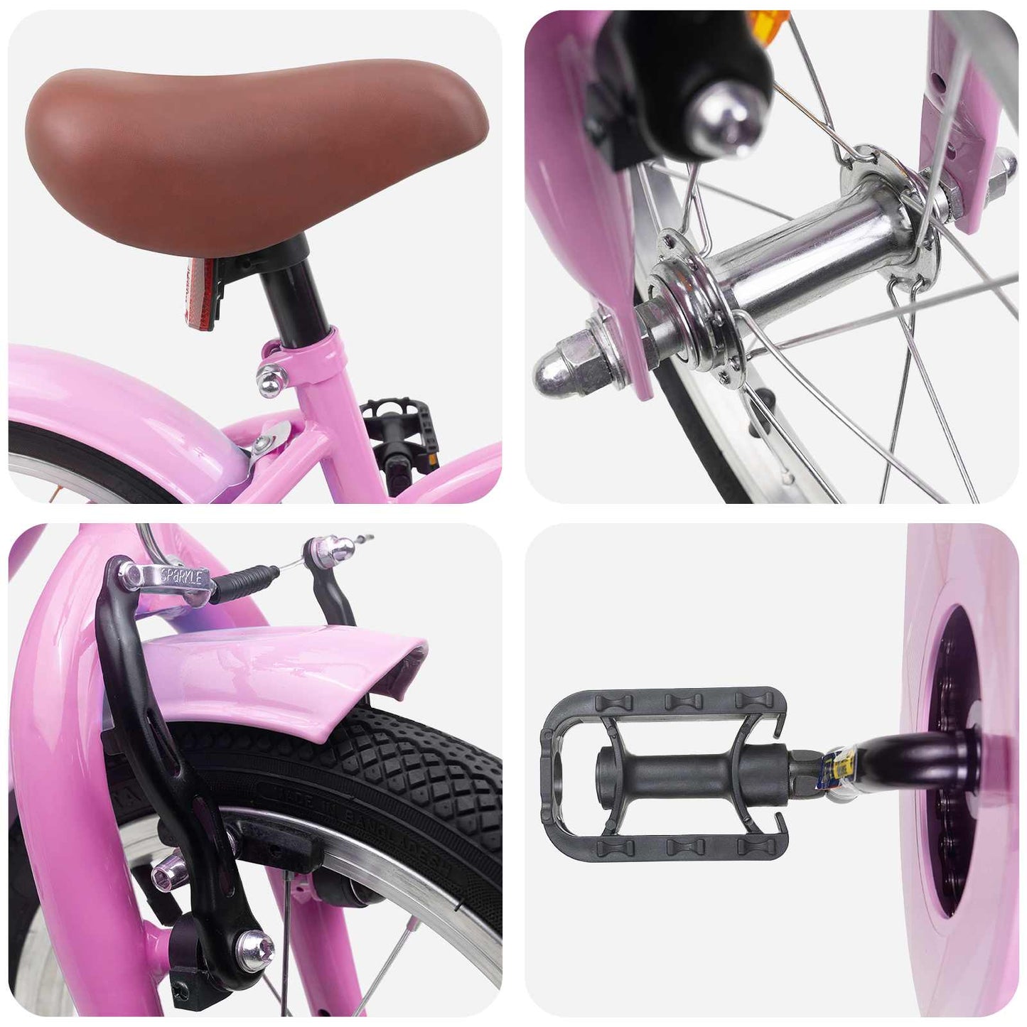 Kinderfiets 12 Inch voor 2-4 jaar oud Lichtroze is nu te koop bij PeponiXL, paradijselijk wonen!