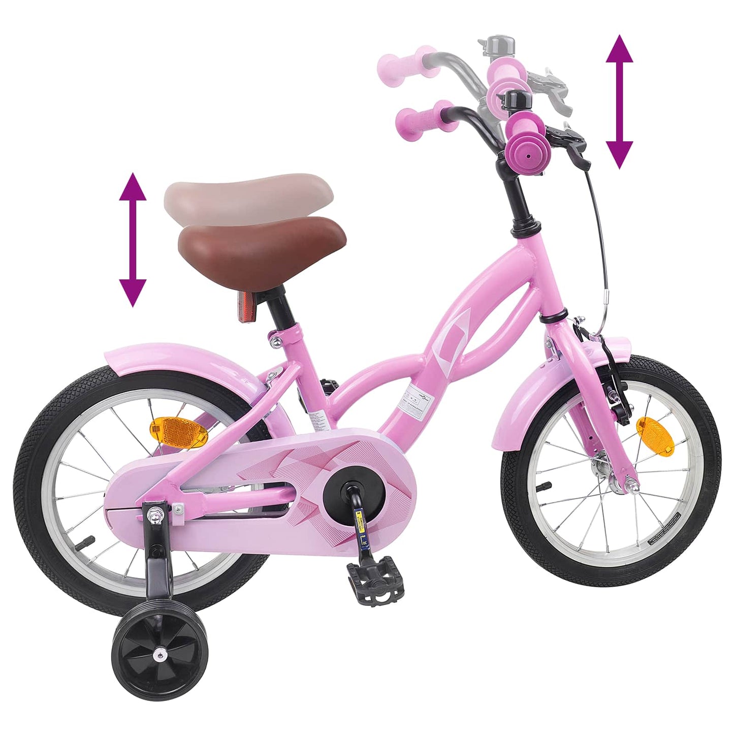 Kinderfiets 12 Inch voor 2-4 jaar oud Lichtroze is nu te koop bij PeponiXL, paradijselijk wonen!