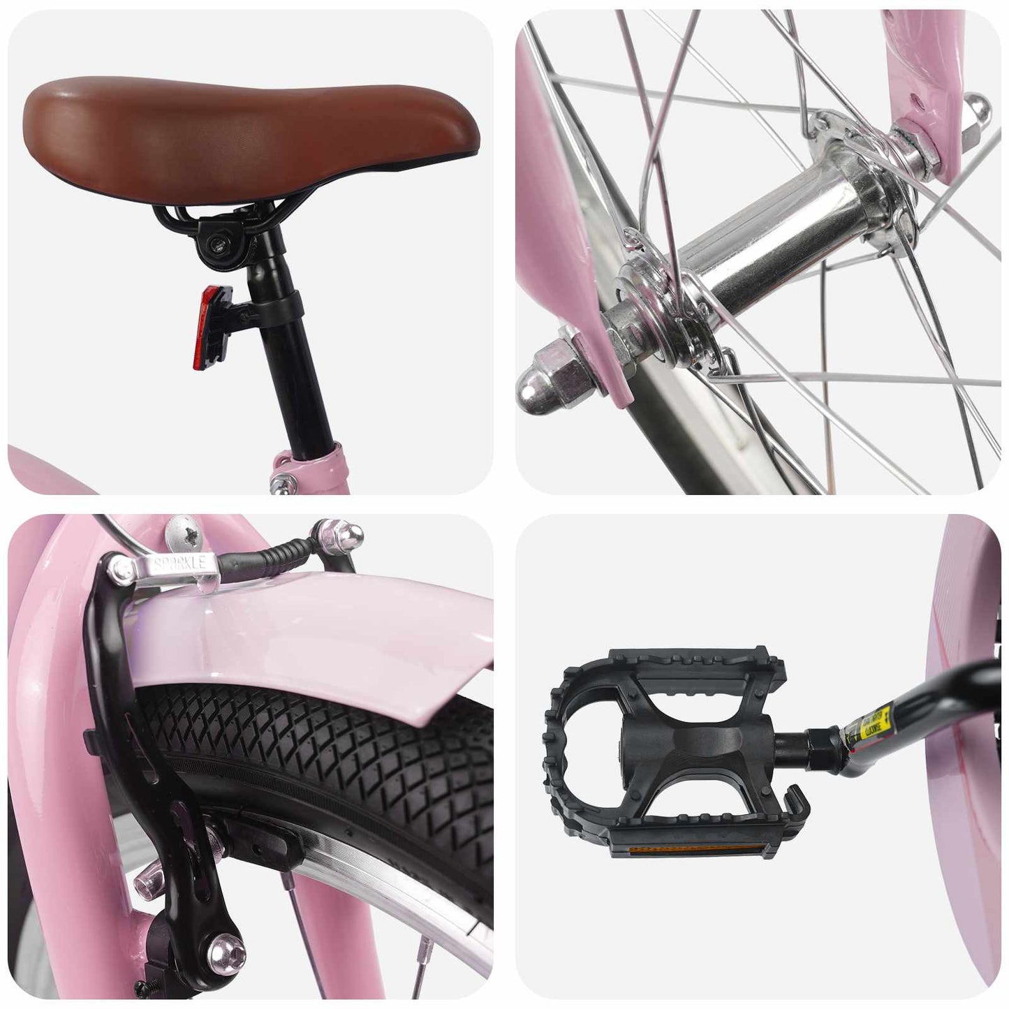 Kinderfiets 18 Inch voor 5-7 jaar Lichtroze is nu te koop bij PeponiXL, paradijselijk wonen!