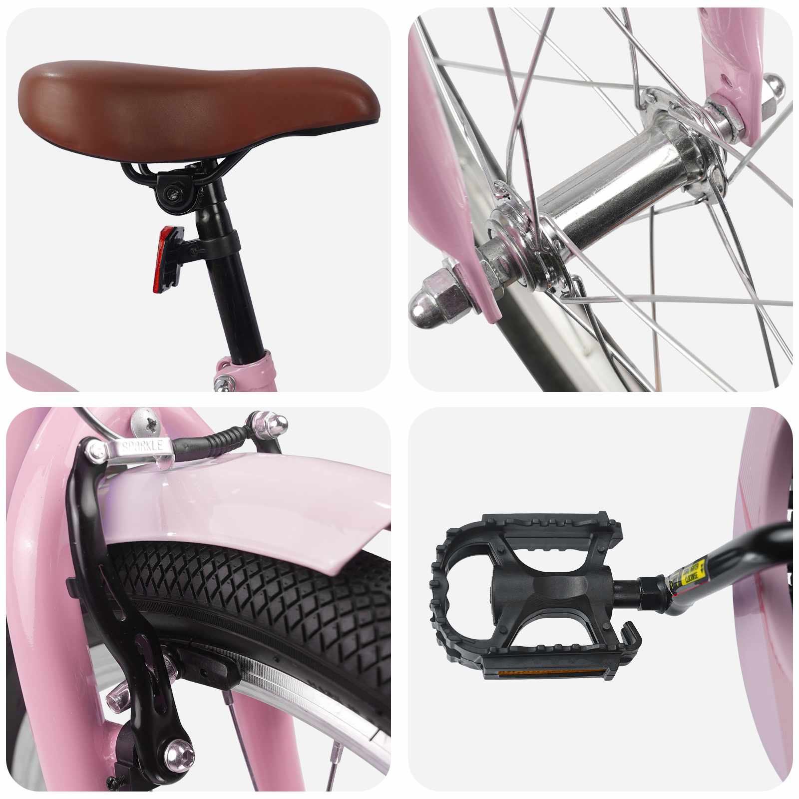 Kinderfiets 18 Inch voor 5-7 jaar Lichtroze is nu te koop bij PeponiXL, paradijselijk wonen!