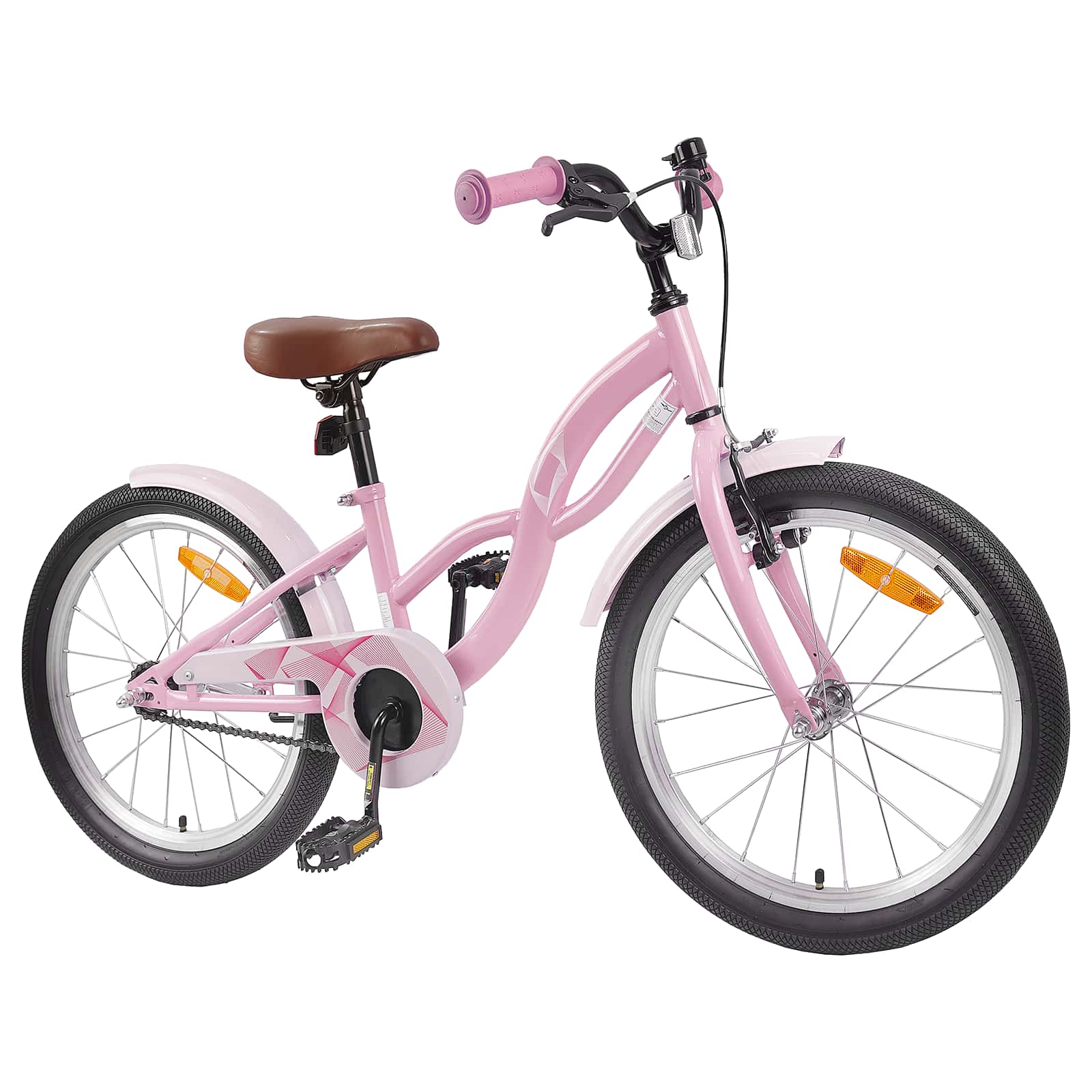 Kinderfiets 18 Inch voor 5-7 jaar Lichtroze is nu te koop bij PeponiXL, paradijselijk wonen!