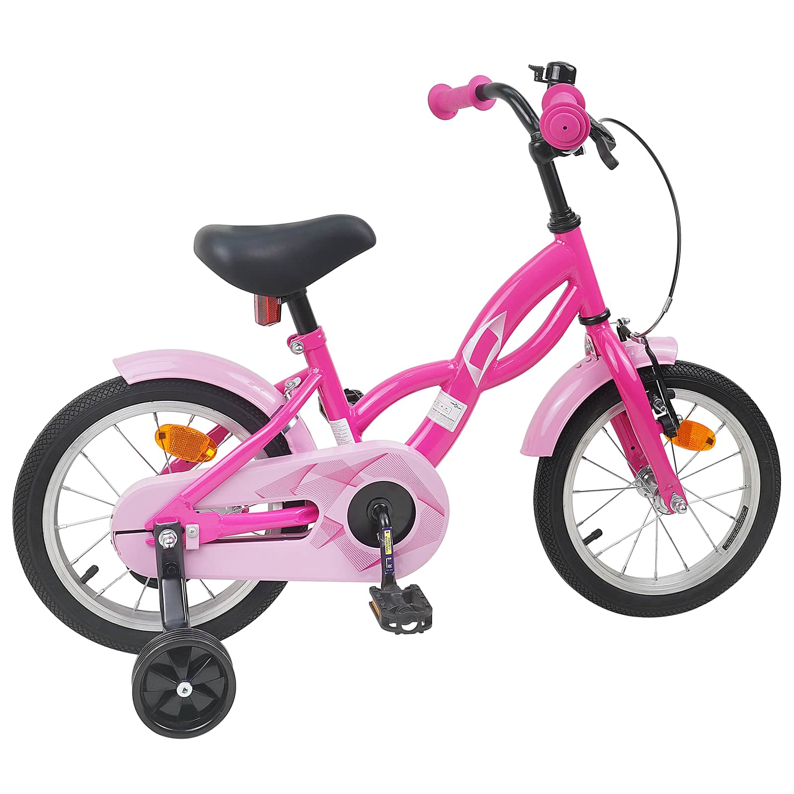 Kinderfiets 12 Inch voor 2-4 jaar oud Donkerroze is nu te koop bij PeponiXL, paradijselijk wonen!