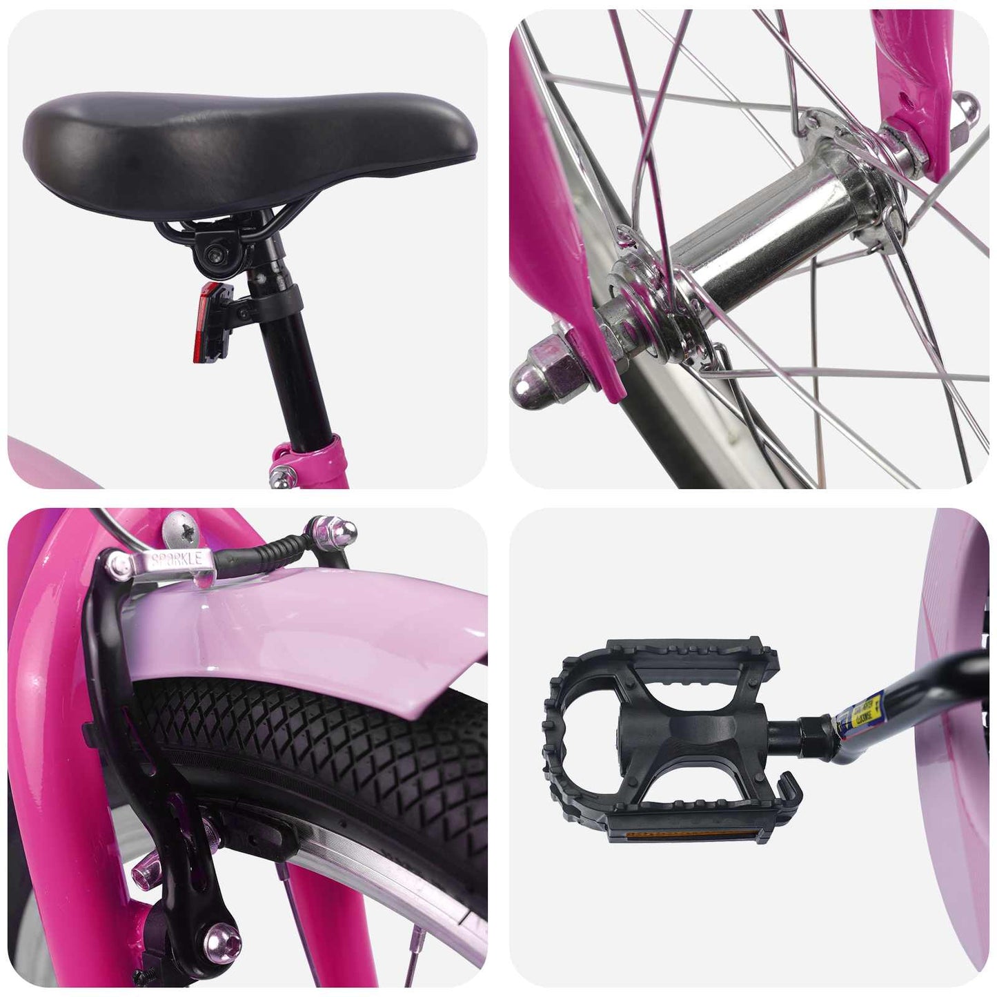 Kinderfiets 18 Inch voor 5-7 jaar Donkerroze is nu te koop bij PeponiXL, paradijselijk wonen!