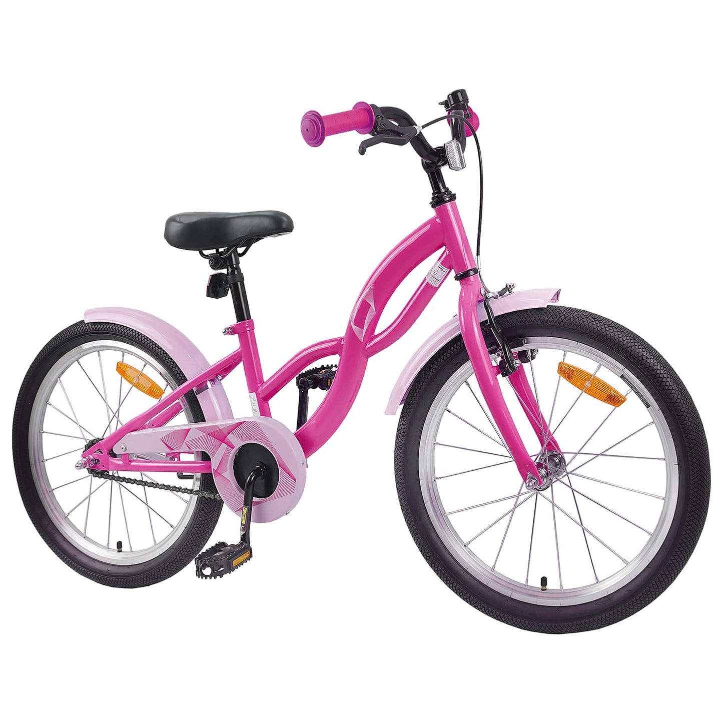 Kinderfiets 18 Inch voor 5-7 jaar Donkerroze is nu te koop bij PeponiXL, paradijselijk wonen!