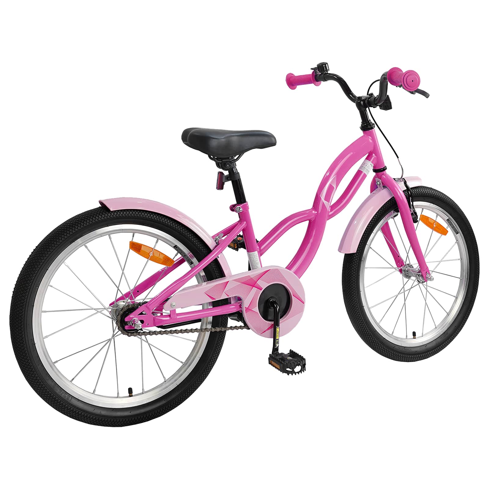 Kinderfiets 18 Inch voor 5-7 jaar Donkerroze is nu te koop bij PeponiXL, paradijselijk wonen!