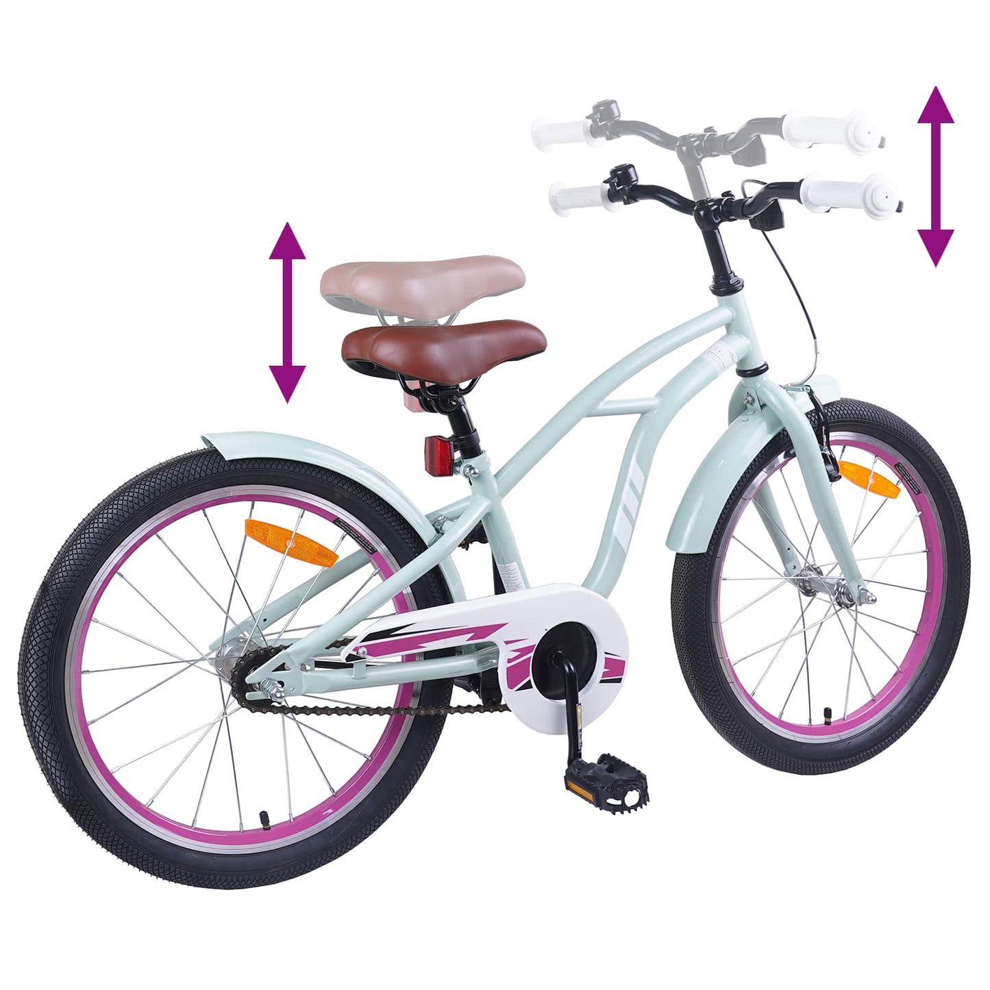 Kinderfiets 18 Inch voor 5-7 jaar Lichtgroen is nu te koop bij PeponiXL, paradijselijk wonen!