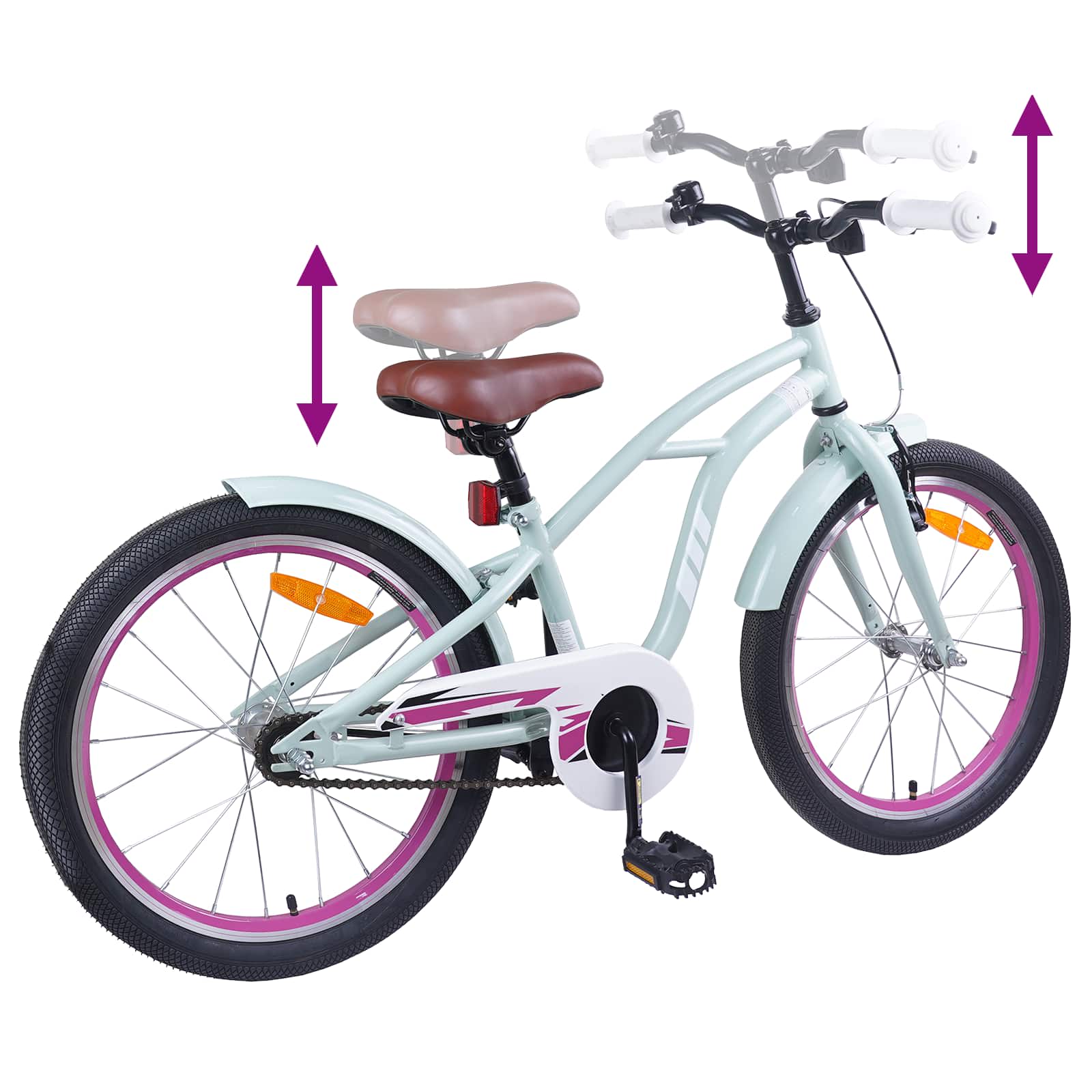 Kinderfiets 20 Inch voor 6-11 jaar oud Lichtgroen is nu te koop bij PeponiXL, paradijselijk wonen!