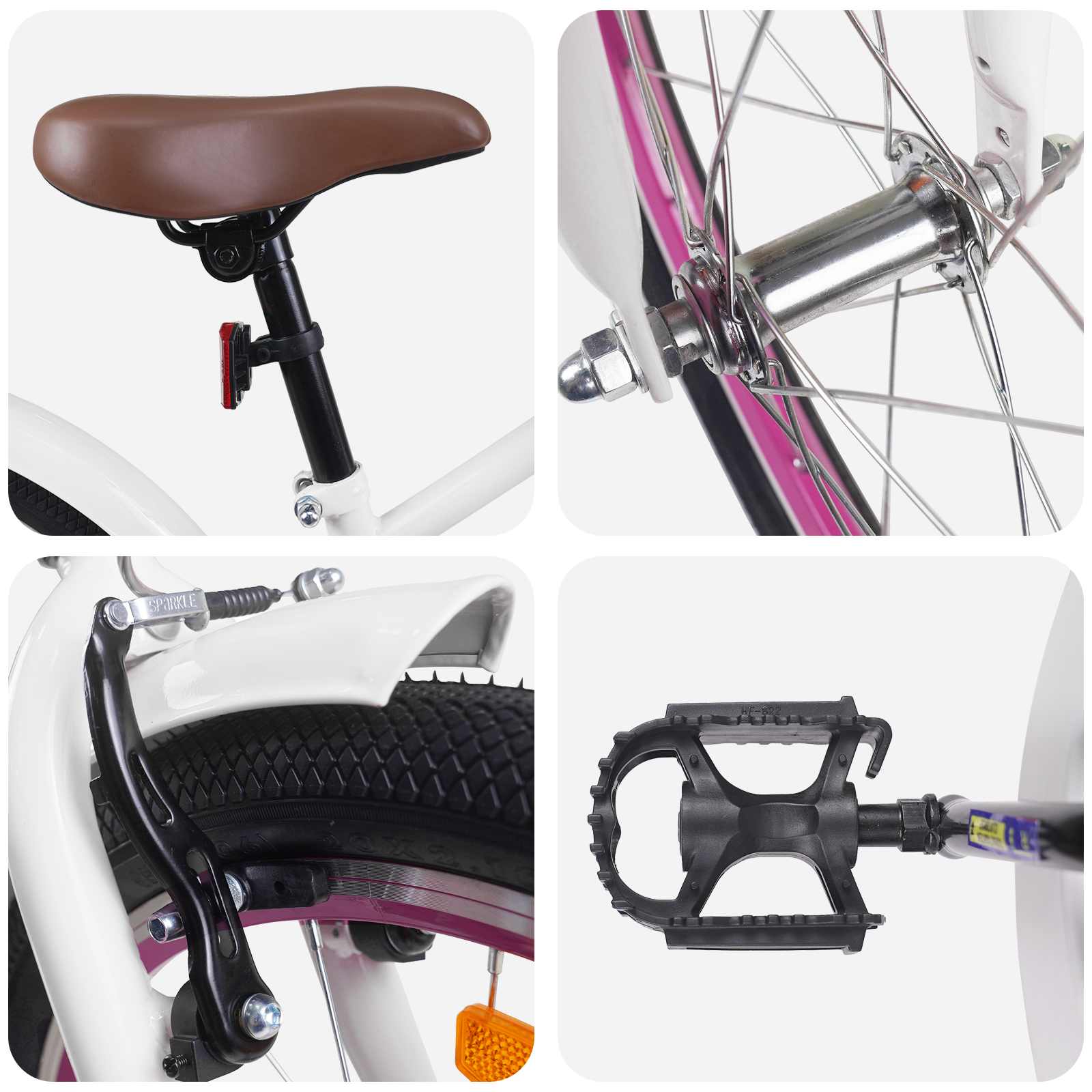 Kinderfiets 18 Inch voor 5-7 jaar Wit is nu te koop bij PeponiXL, paradijselijk wonen!