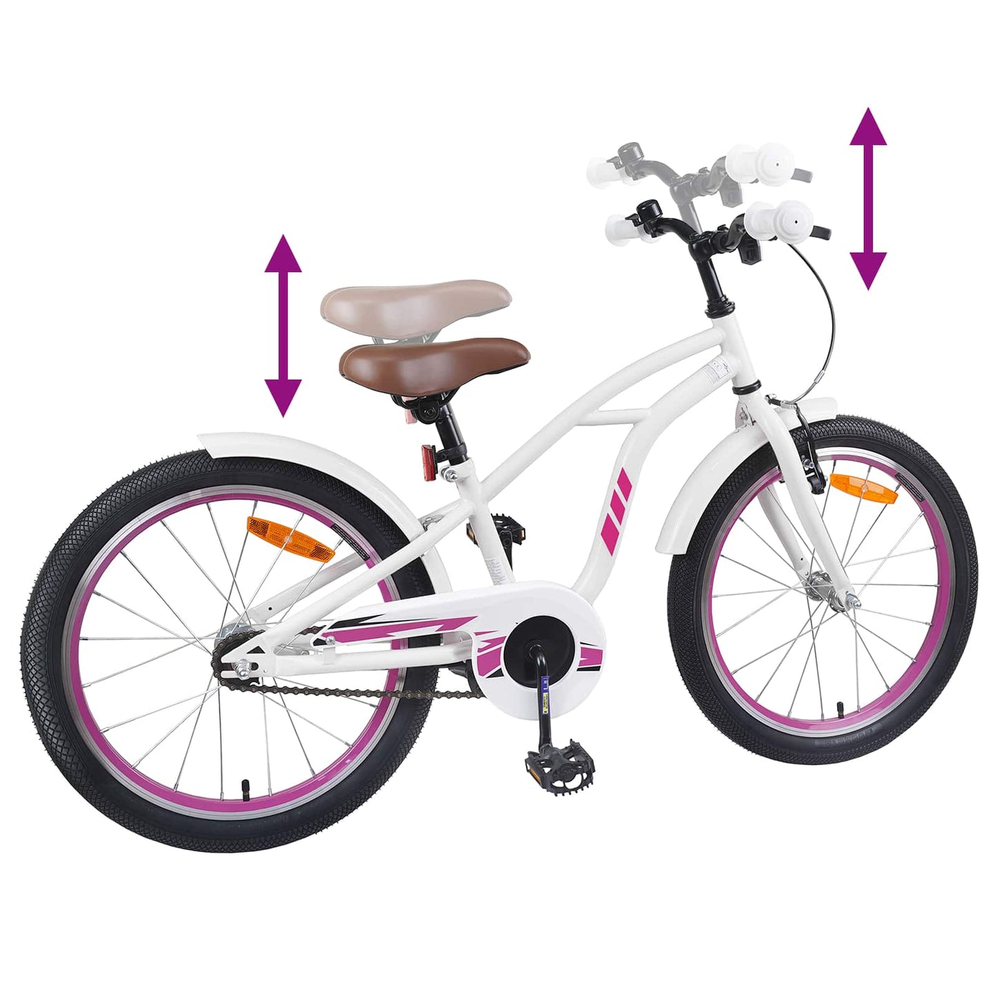Kinderfiets 18 Inch voor 5-7 jaar Wit is nu te koop bij PeponiXL, paradijselijk wonen!