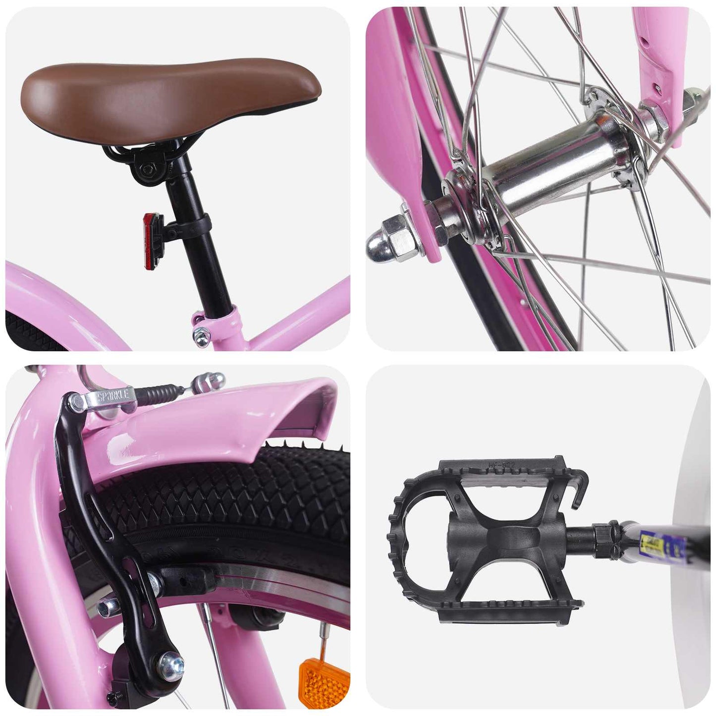 Kinderfiets 18 Inch voor 5-7 jaar Lichtroze is nu te koop bij PeponiXL, paradijselijk wonen!